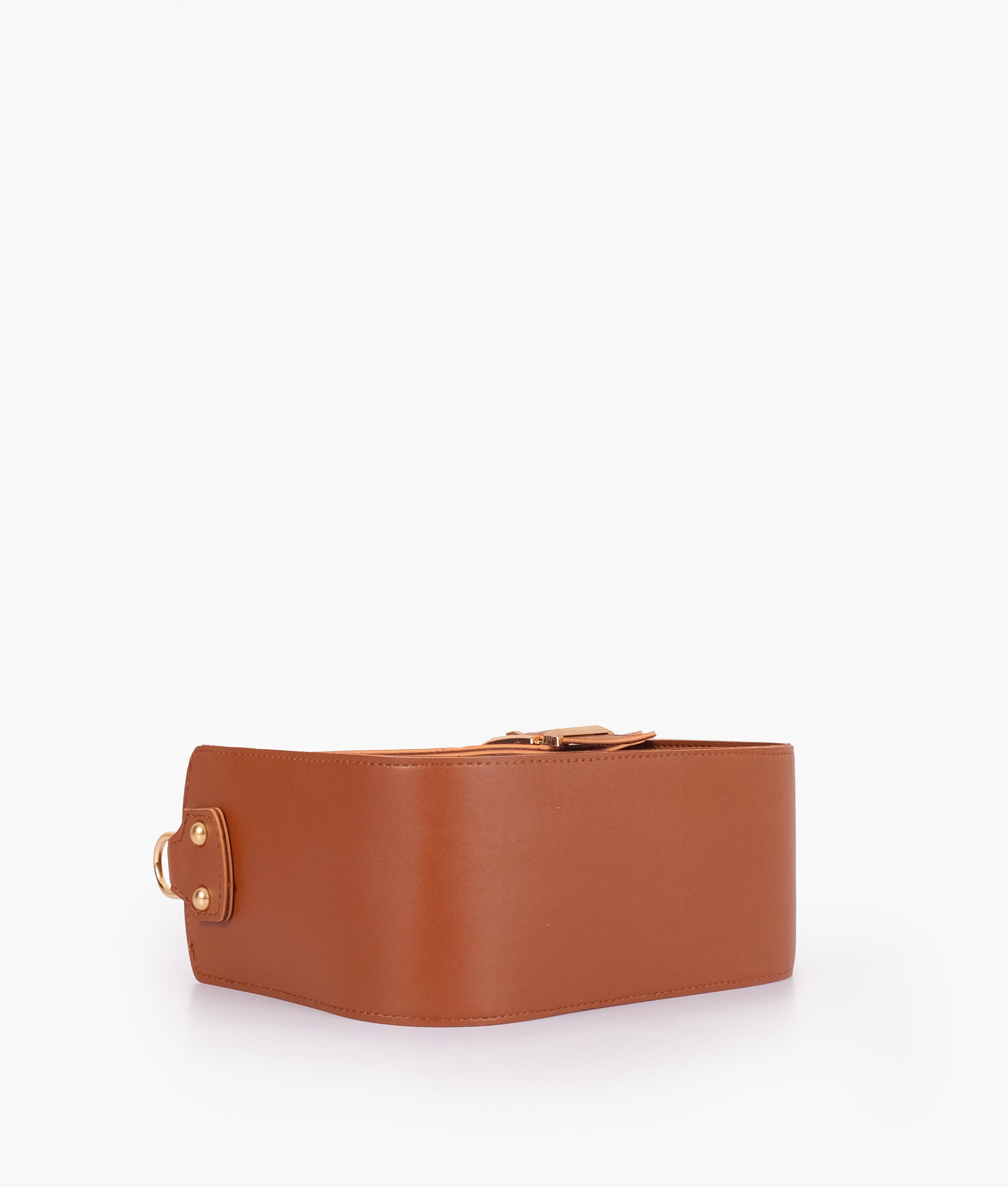 RTW Creation - Brown saddle buckle bag
