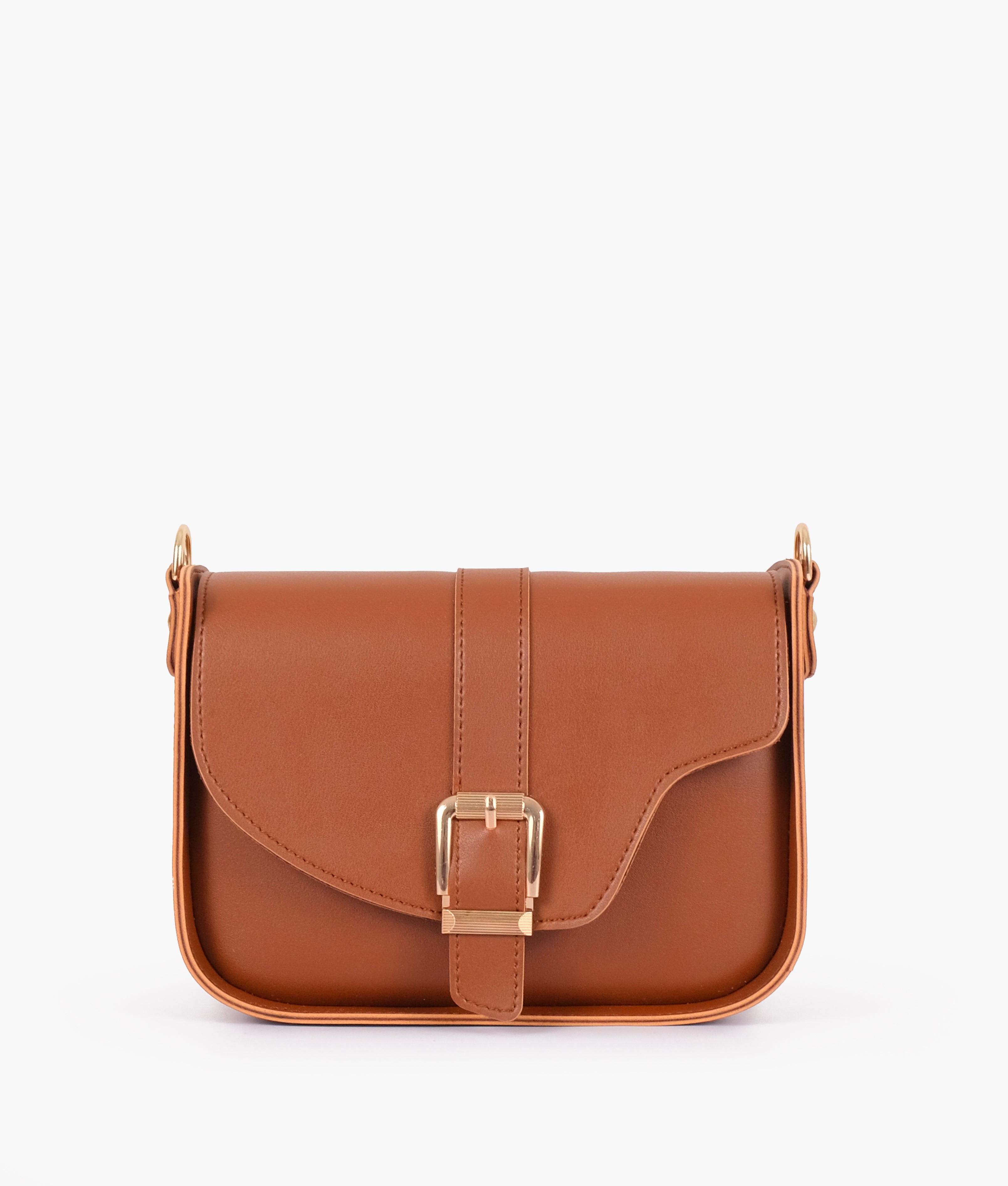 RTW Creation - Brown saddle buckle bag