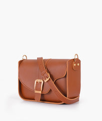 RTW Creation - Brown saddle buckle bag