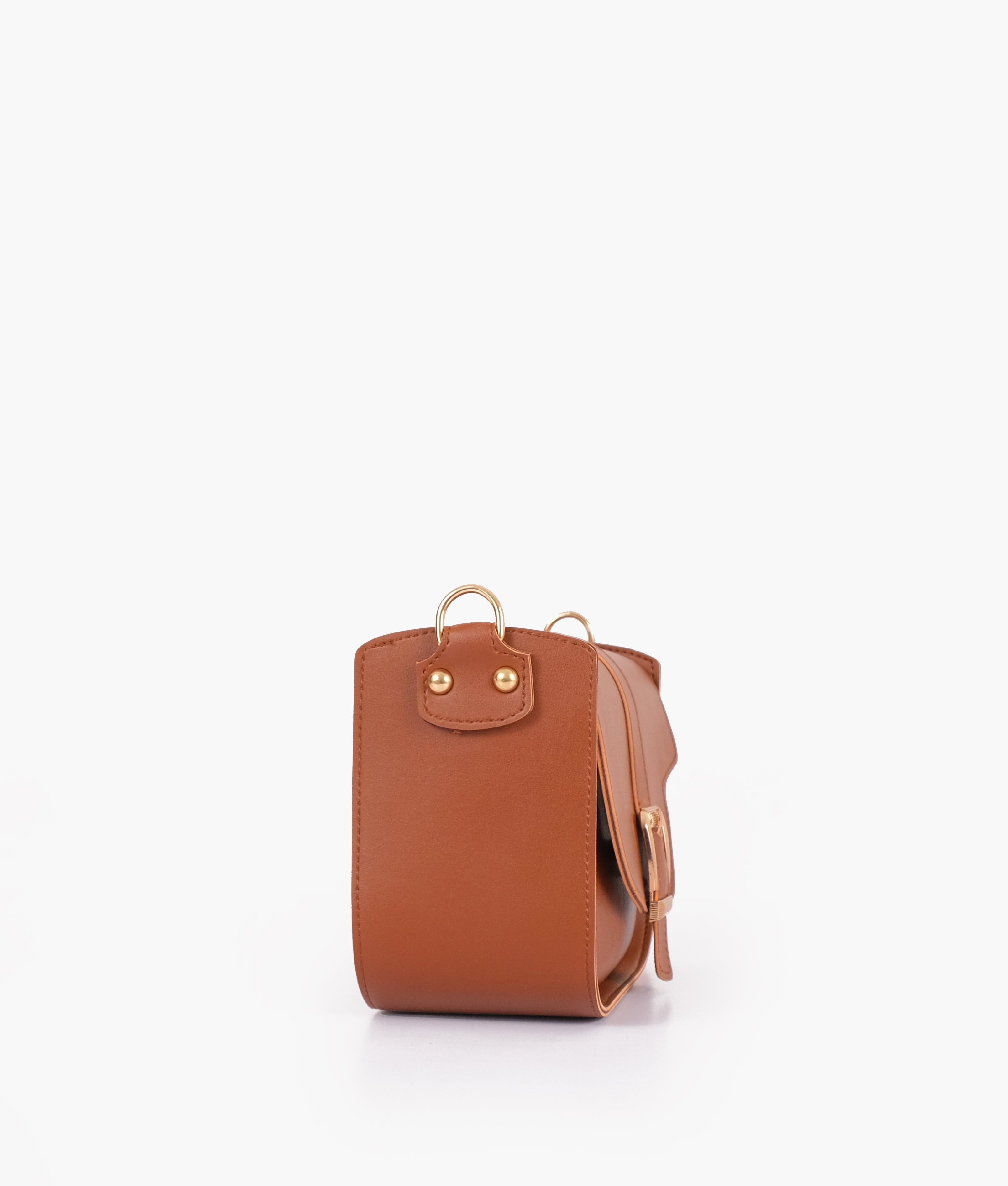 RTW Creation - Brown saddle buckle bag