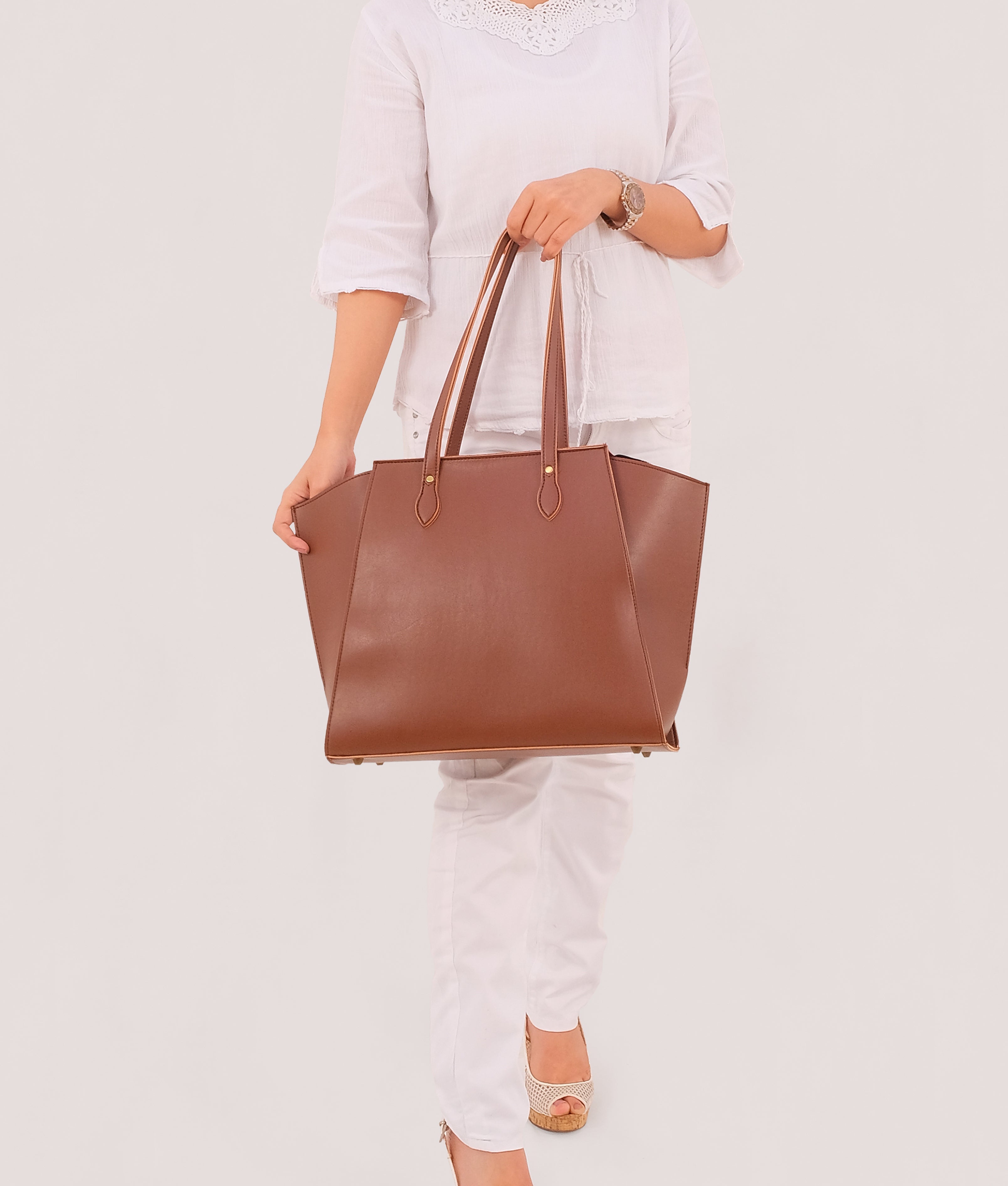 RTW Creation - Brown classic tote bag