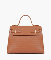 RTW Creation - Brown top-handle crocodile mini bag
