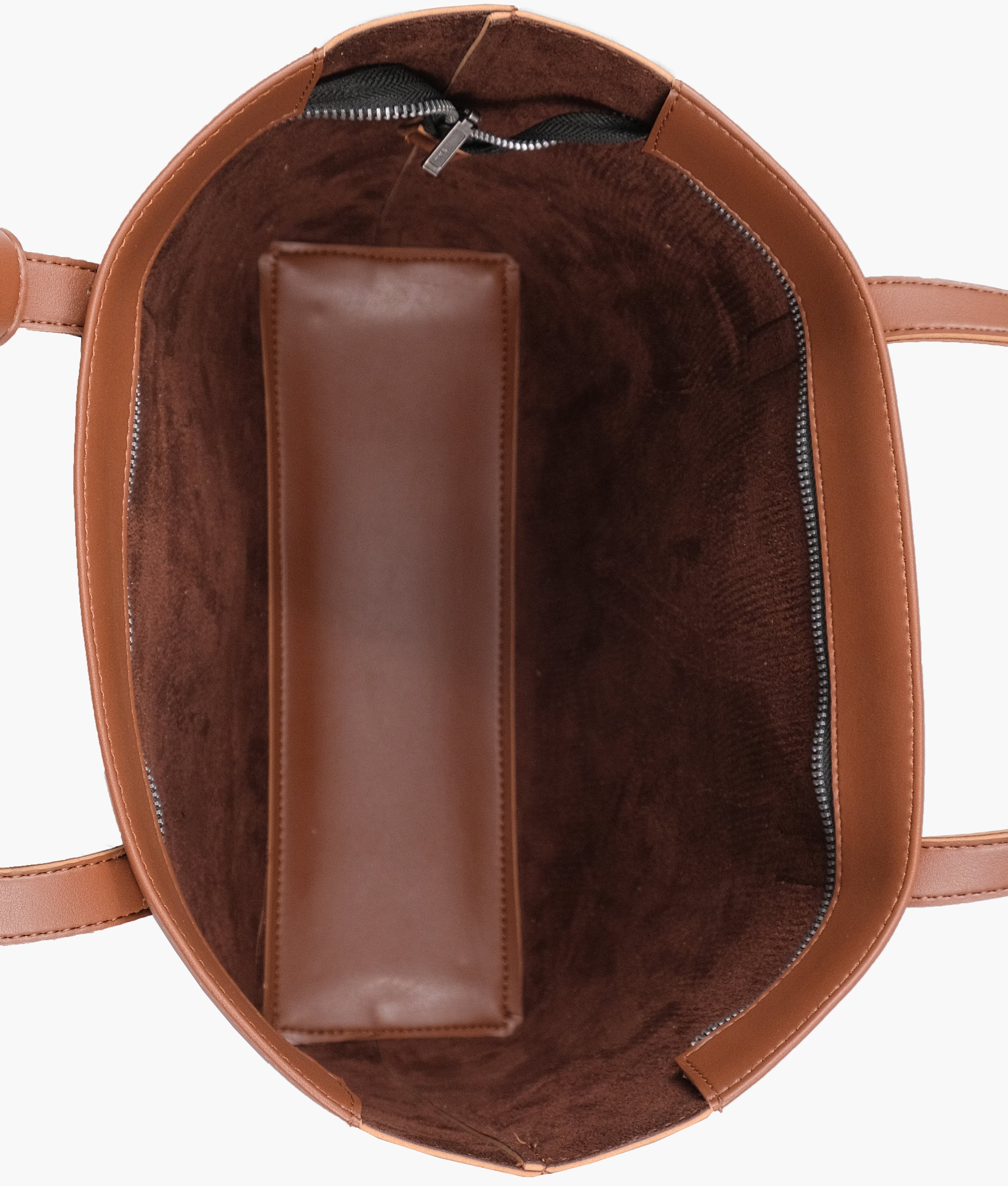 RTW Creation - Brown tote bag with detachable pouch