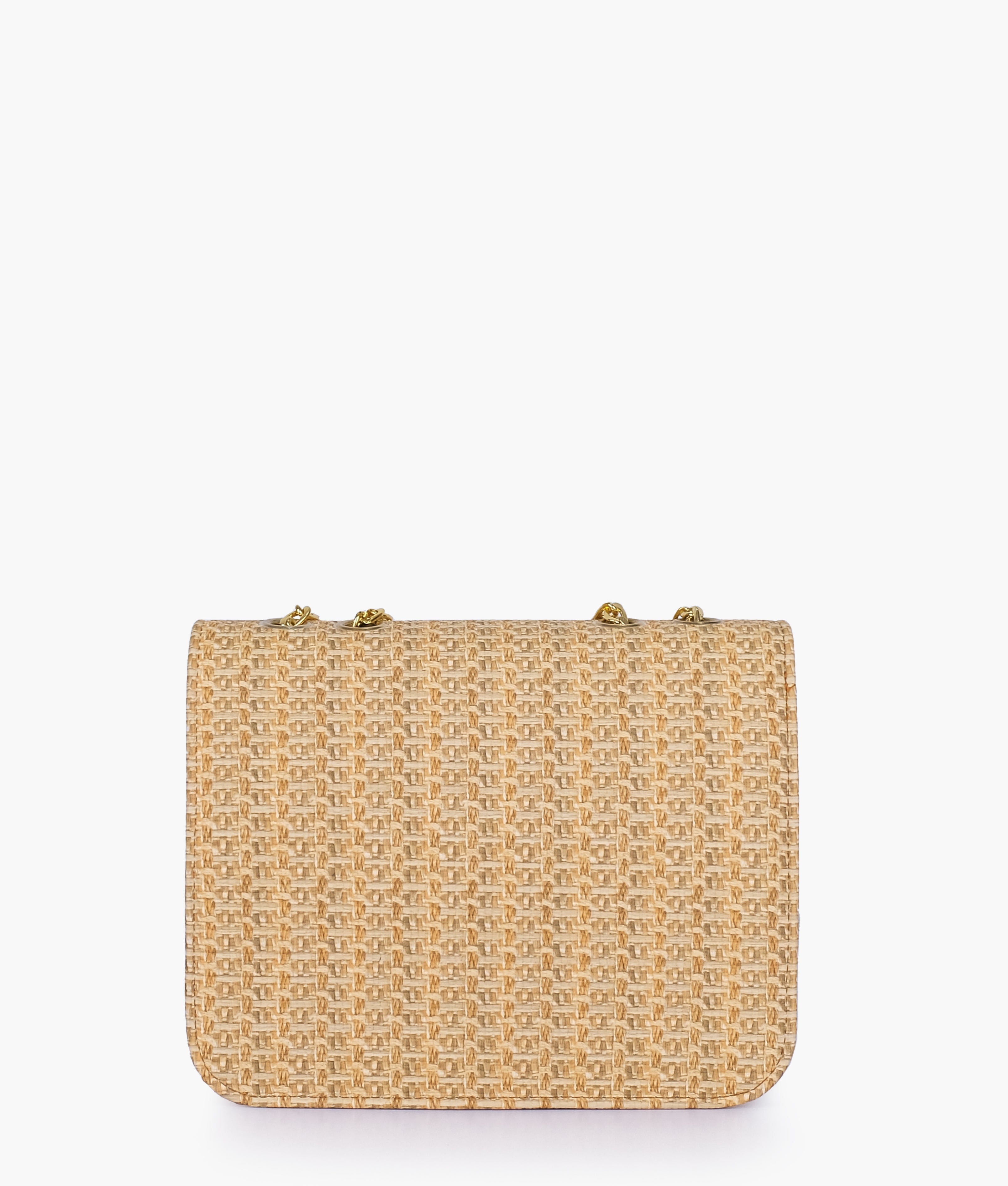 RTW Creation - Brown woven chain cross-body bag