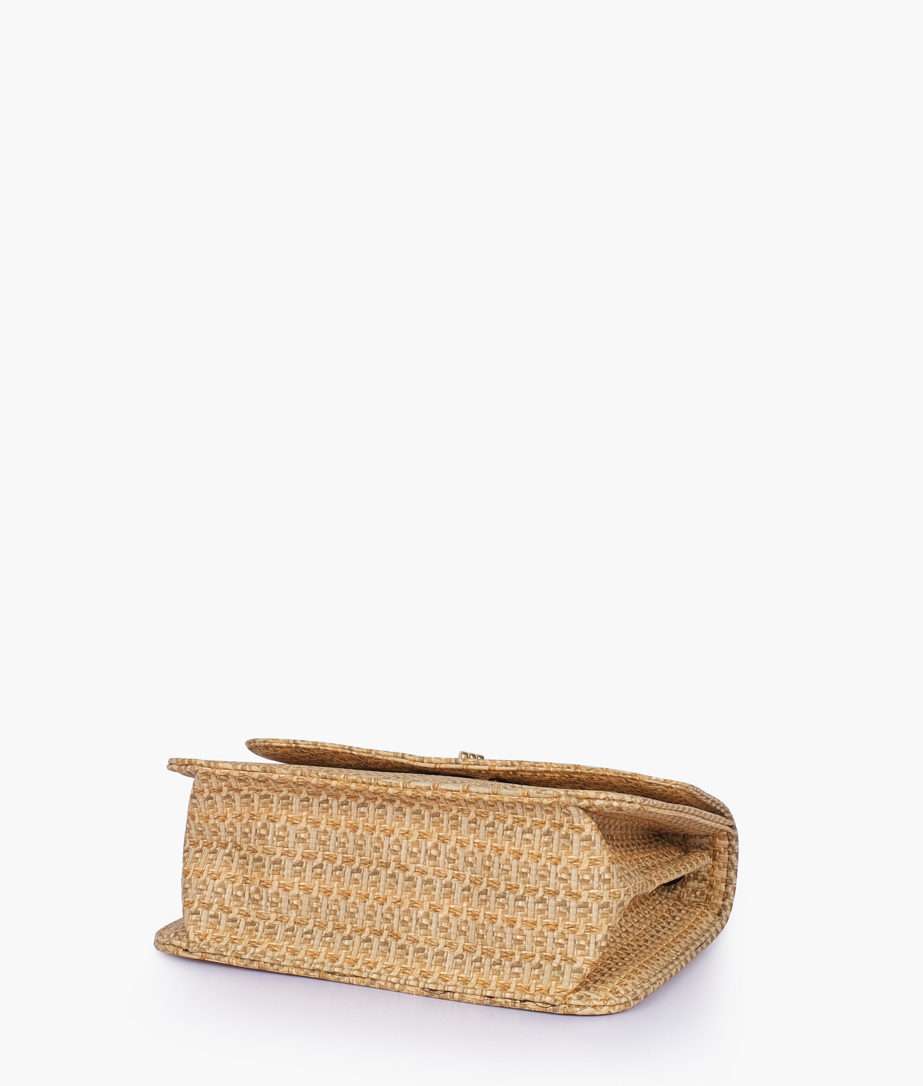 RTW Creation - Brown woven chain cross-body bag