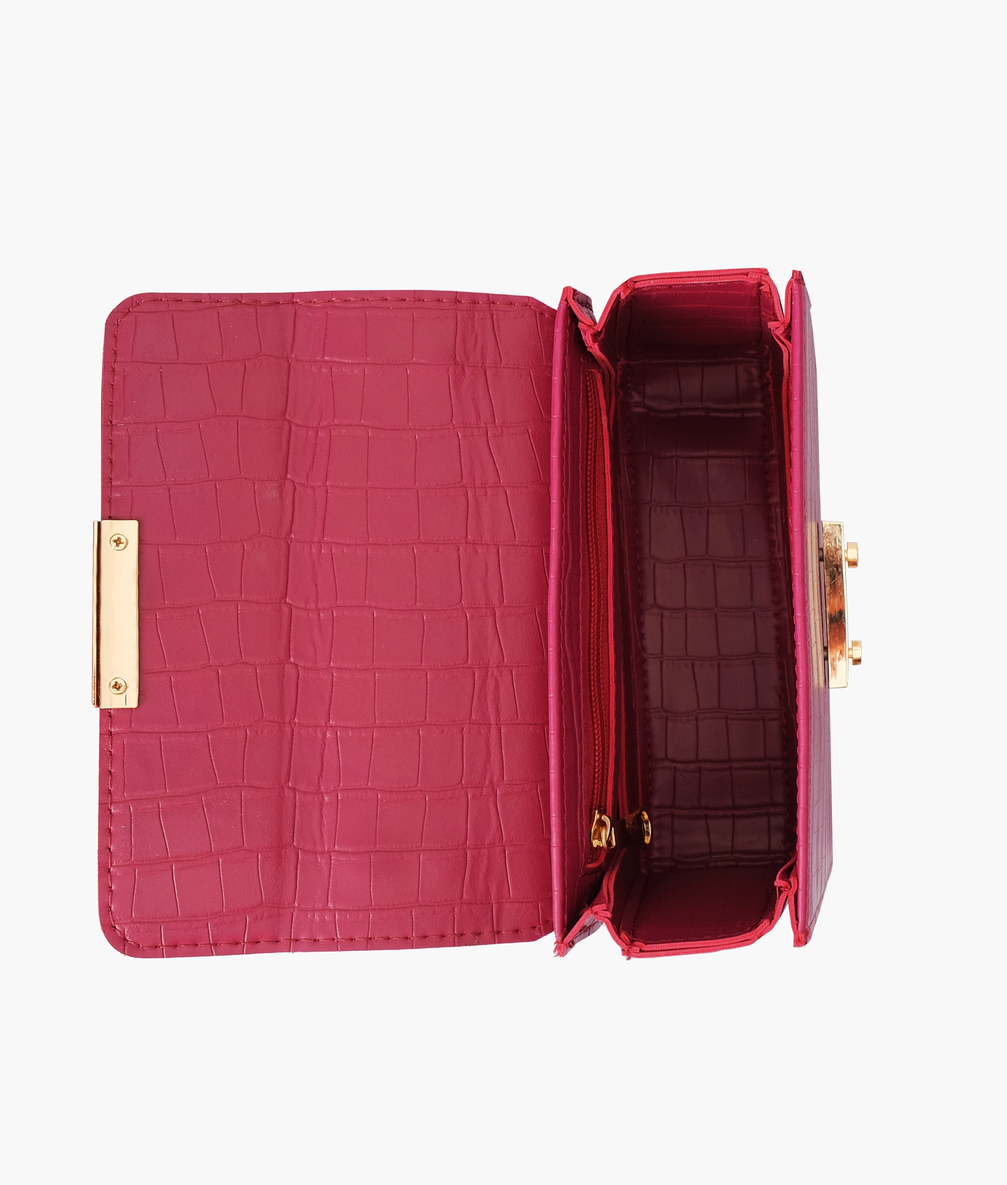 RTW Creation - Burgundy mini chain-handle cross-body bag