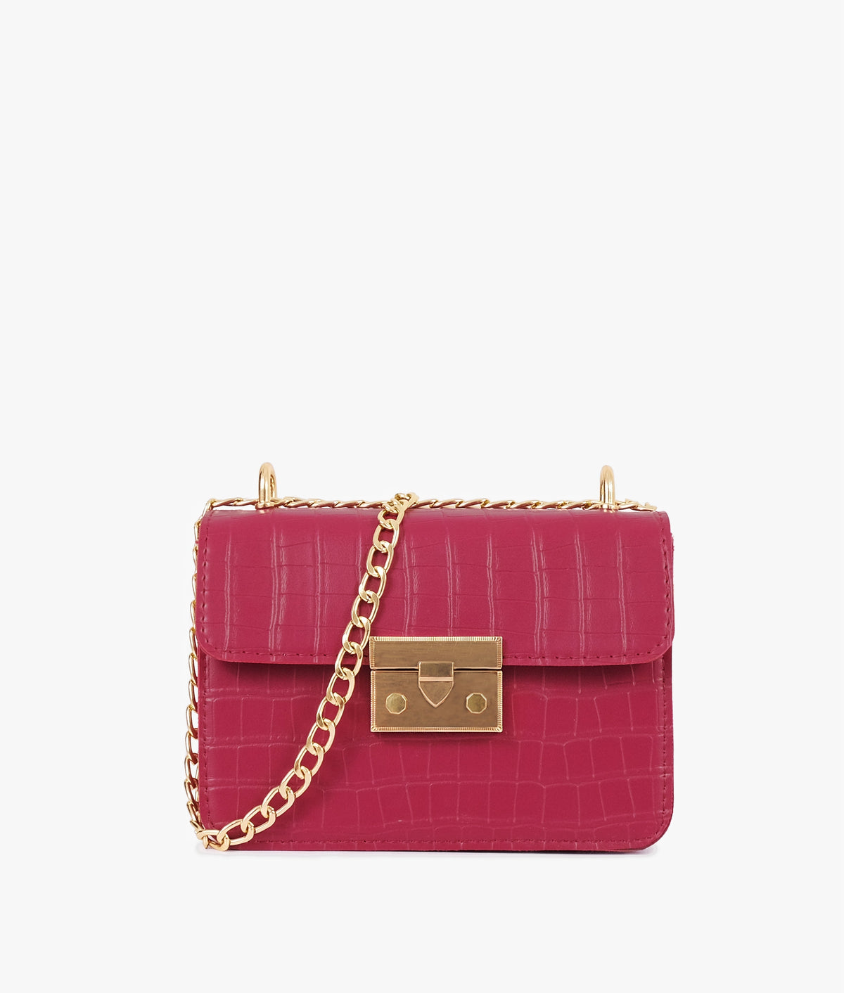RTW Creation - Burgundy mini chain-handle cross-body bag