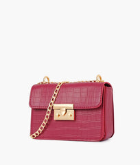 RTW Creation - Burgundy mini chain-handle cross-body bag