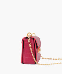 RTW Creation - Burgundy mini chain-handle cross-body bag