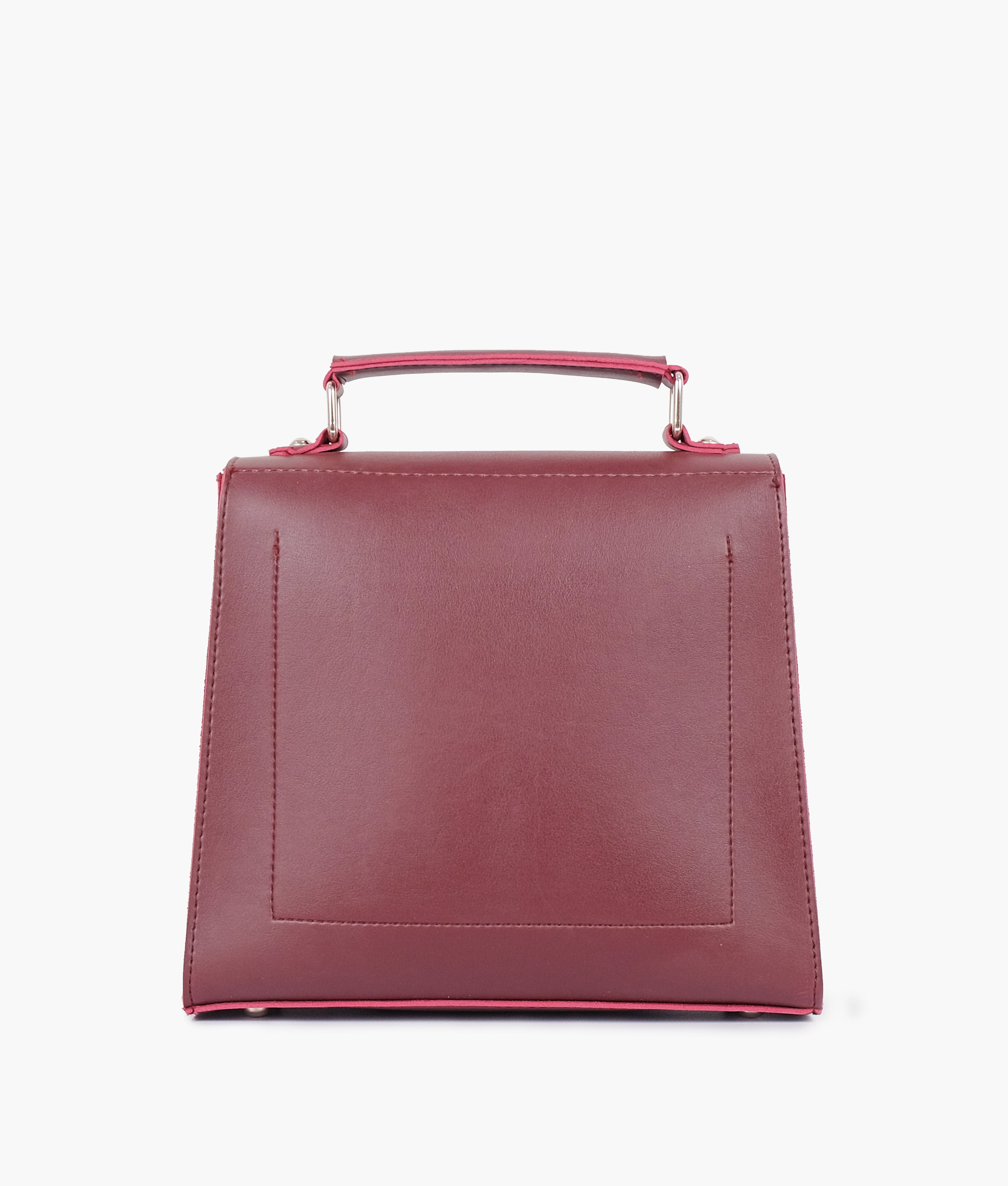 RTW Creation - Burgundy push-lock messenger bag