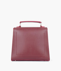 RTW Creation - Burgundy push-lock messenger bag