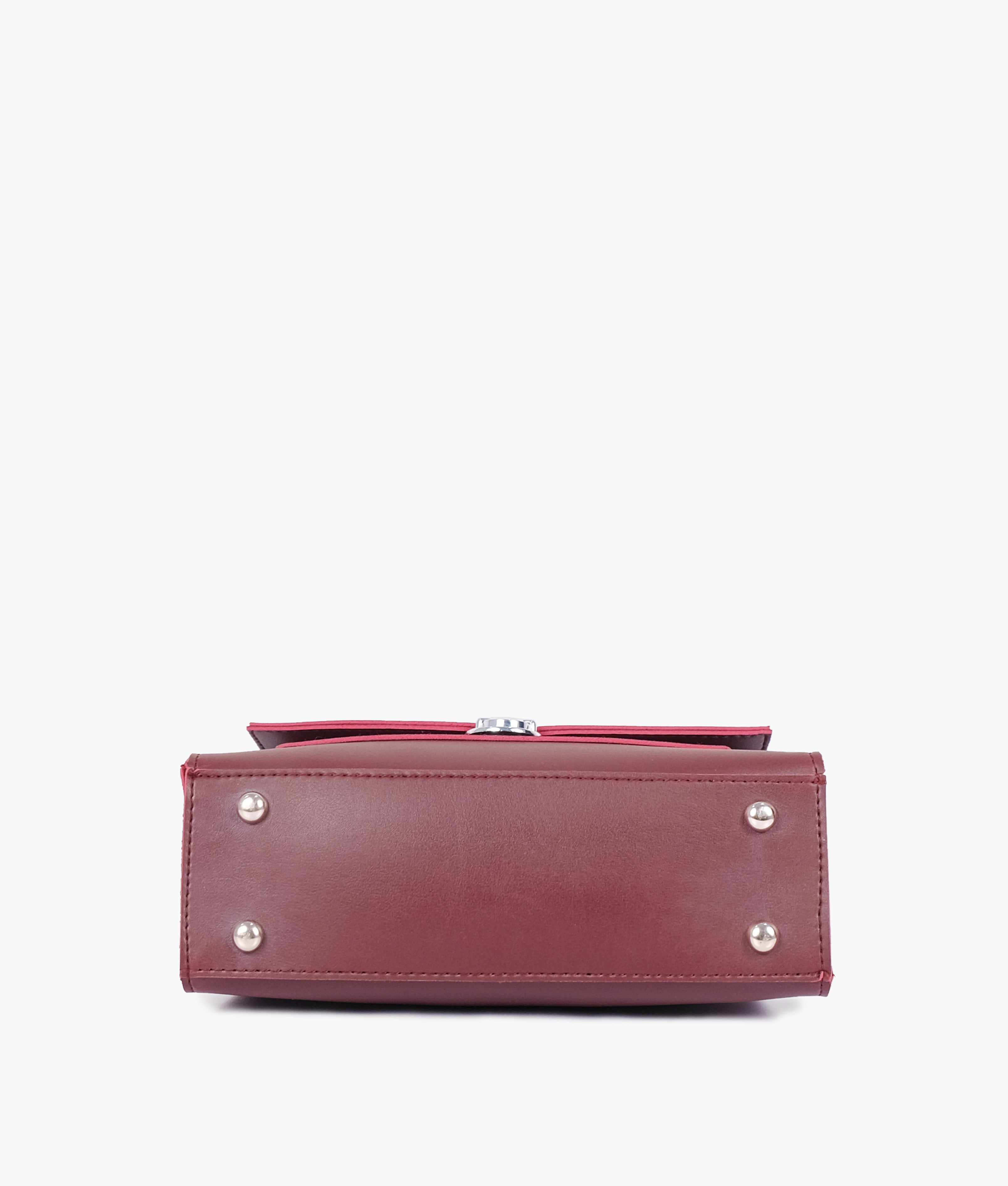 RTW Creation - Burgundy push-lock messenger bag