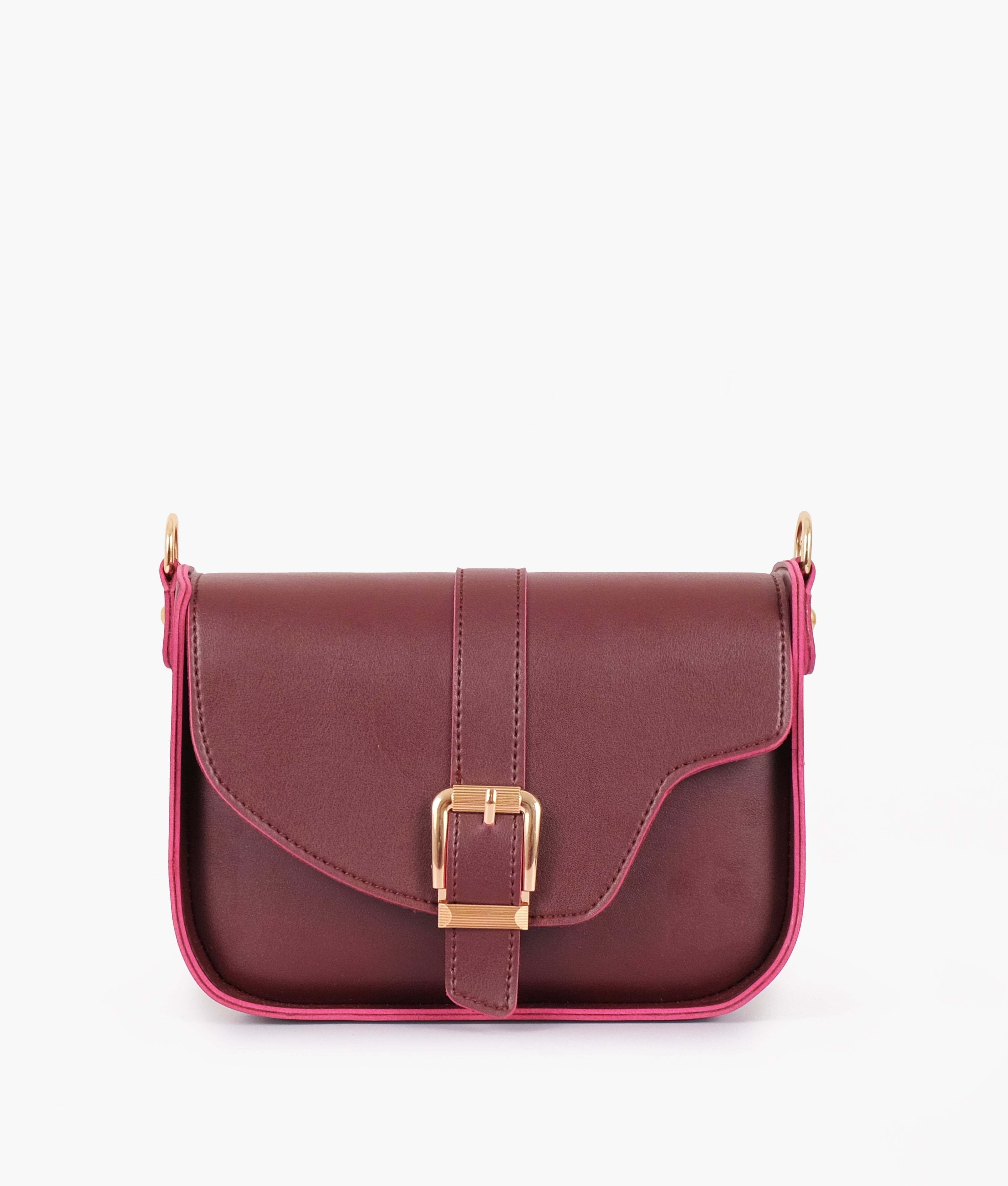 RTW Creation - Burgundy saddle buckle bag