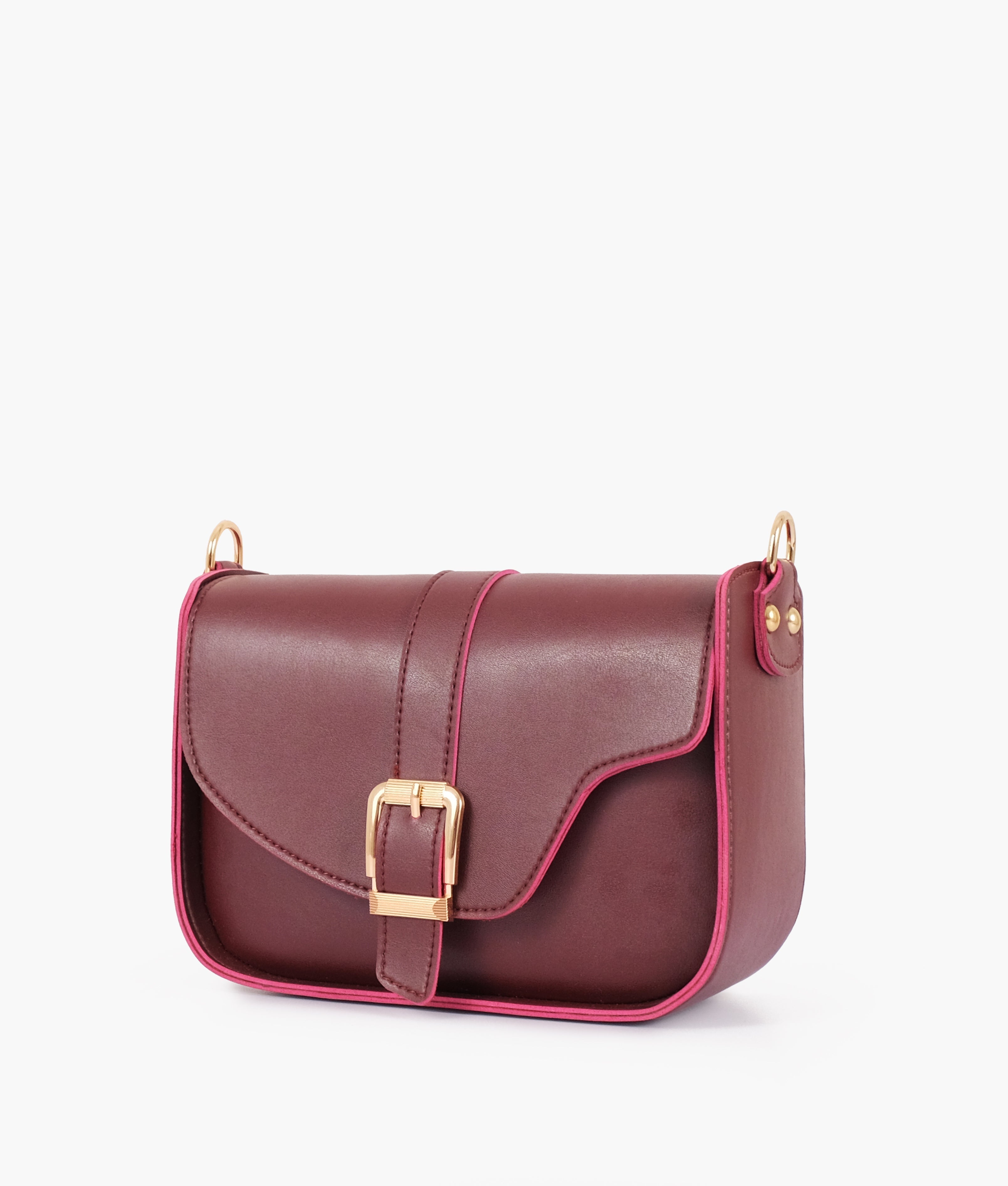 RTW Creation - Burgundy saddle buckle bag