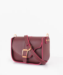 RTW Creation - Burgundy saddle buckle bag