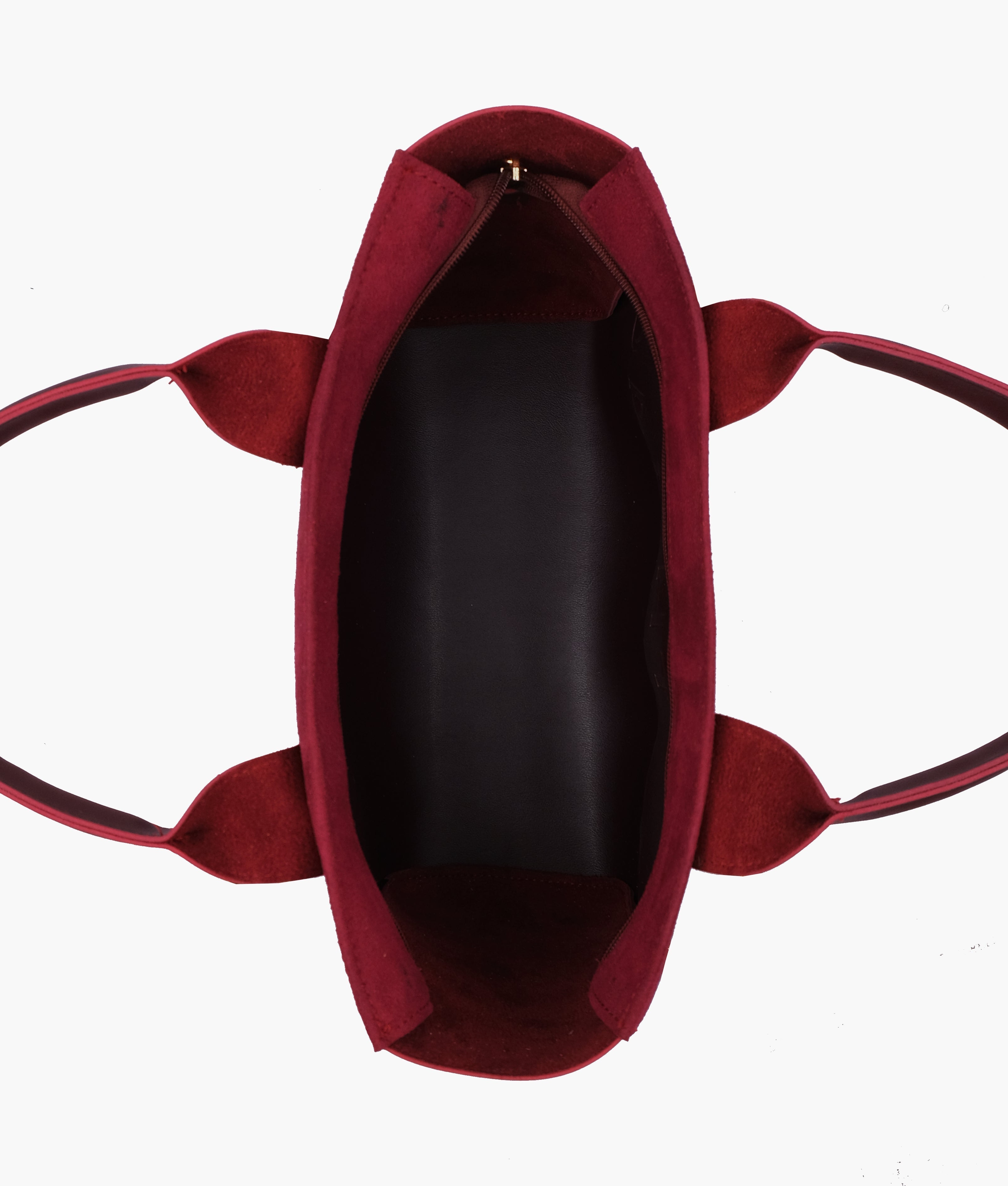 RTW Creation - Burgundy suede chain handle tote