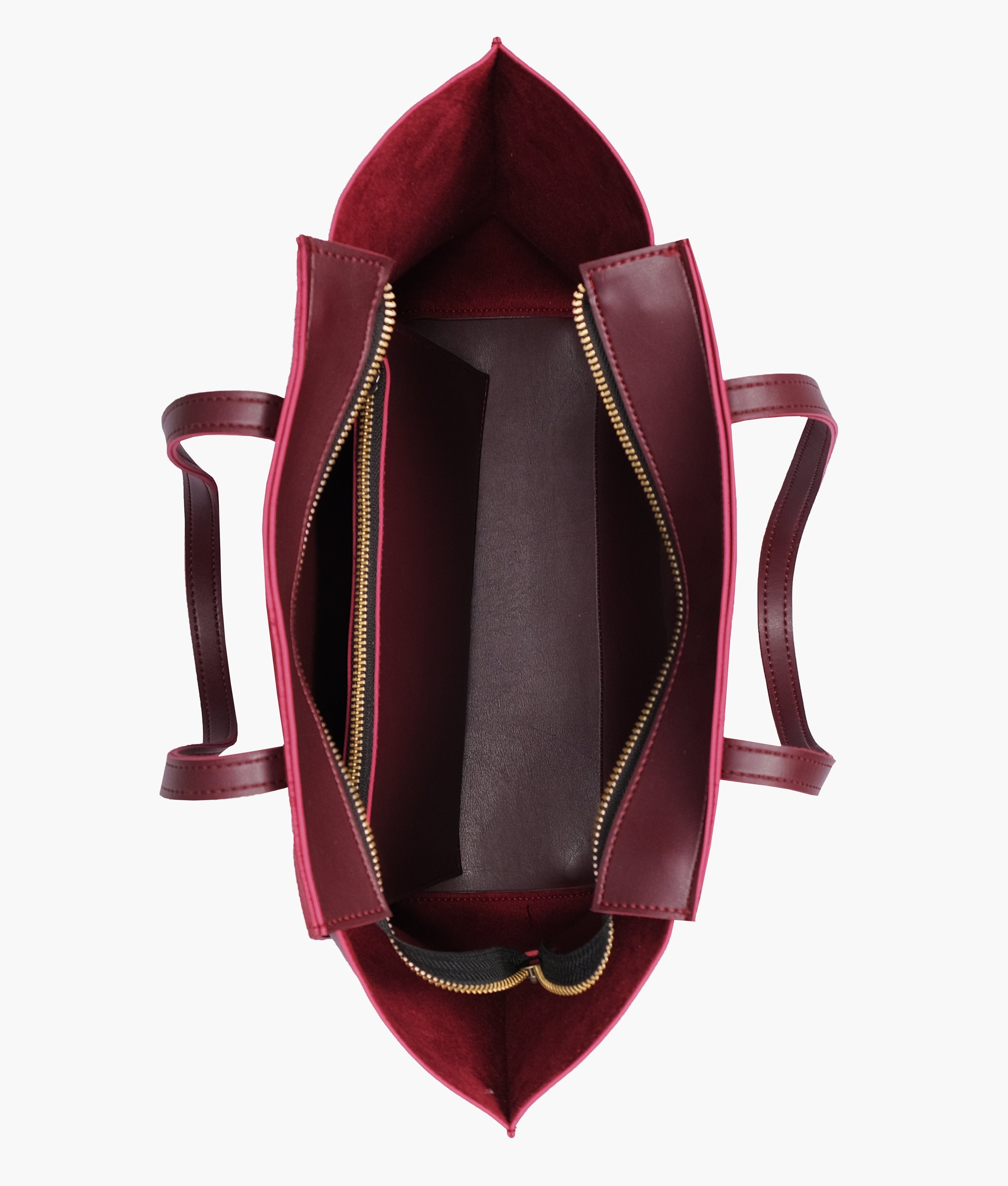 RTW Creation - Burgundy suede classic tote bag