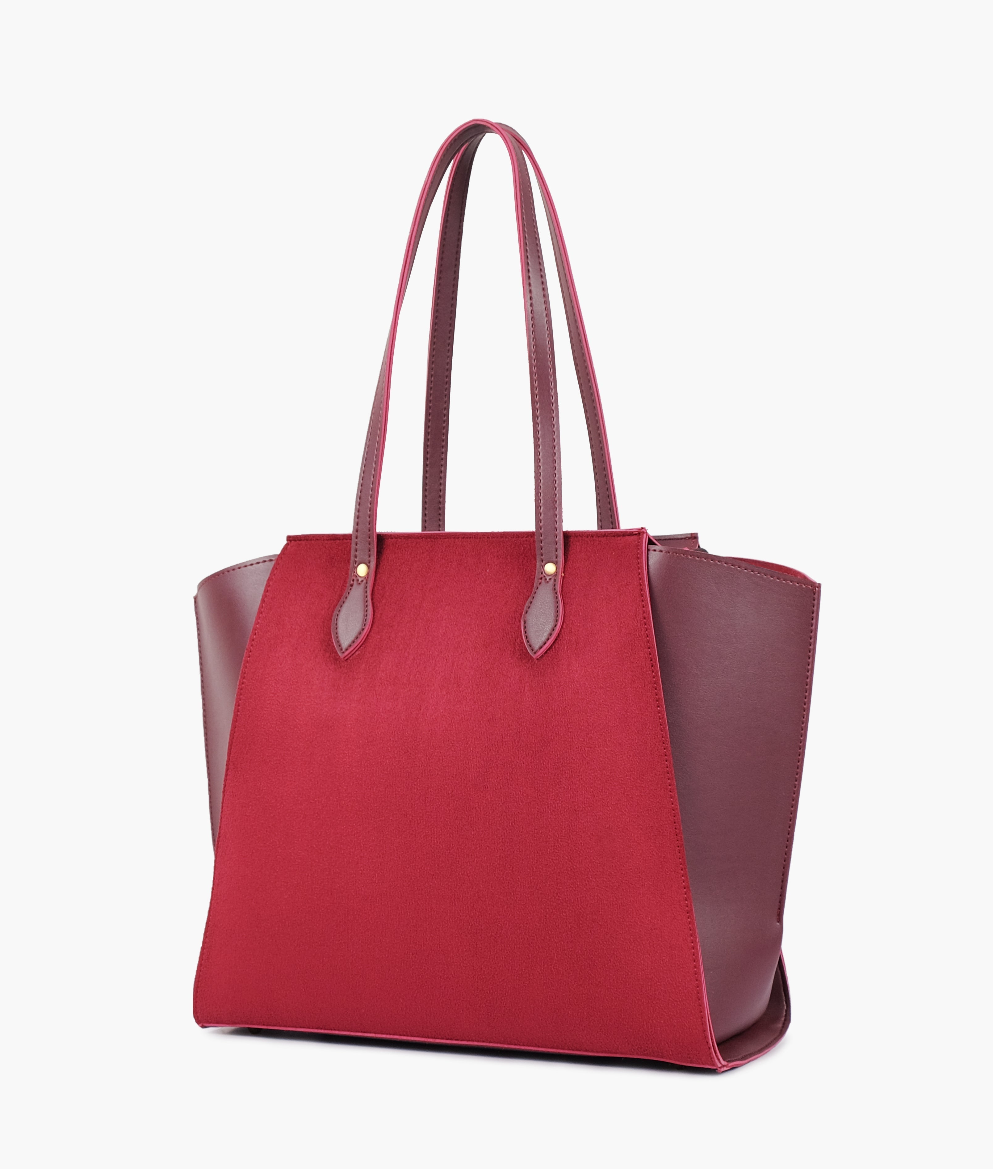 RTW Creation - Burgundy suede classic tote bag