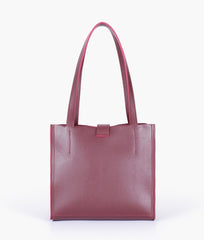 RTW Creation - Burgundy suede mini tote bag