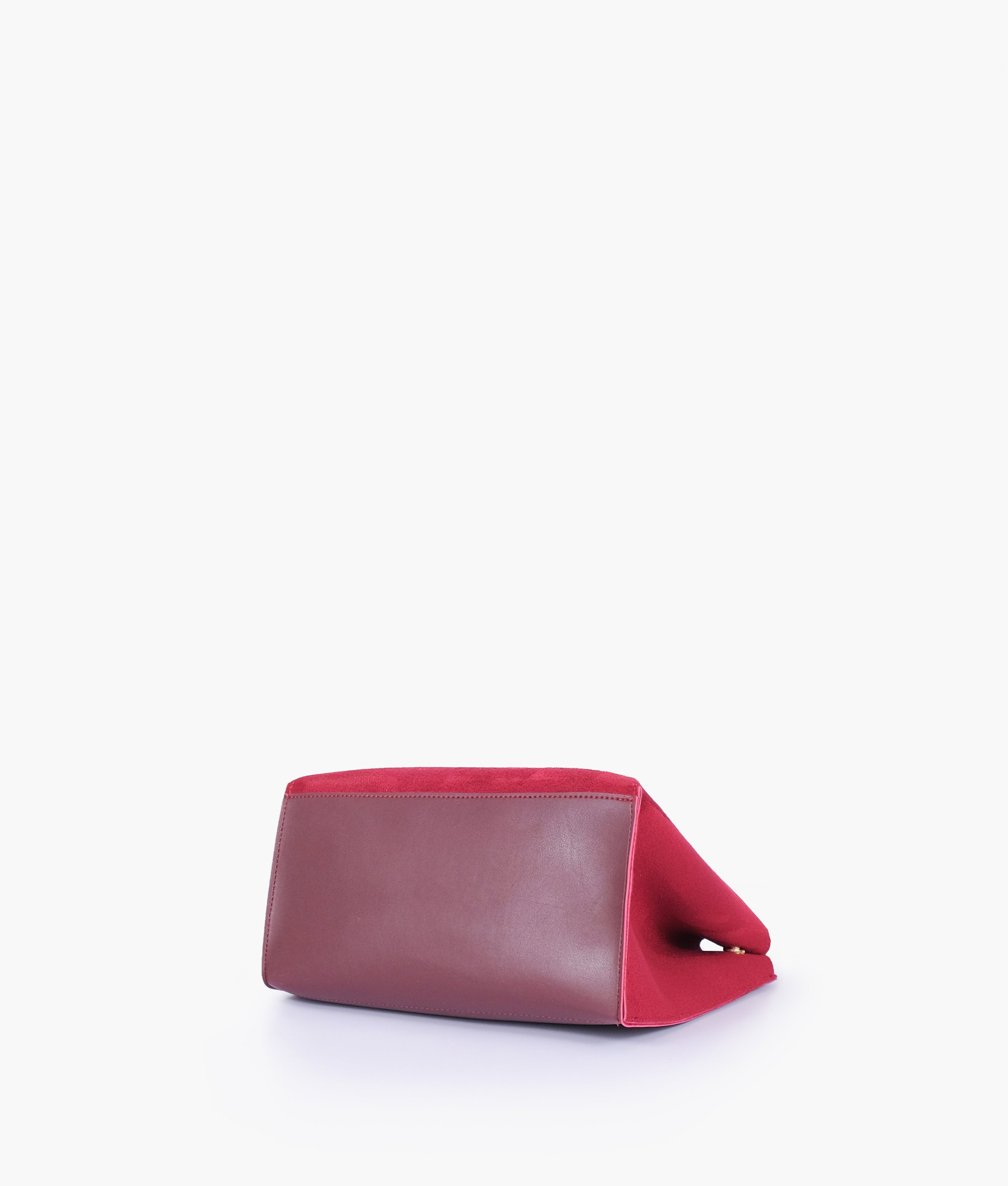 RTW Creation - Burgundy suede mini tote bag