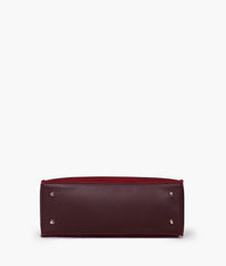 RTW Creation - Burgundy suede satchel tote bag