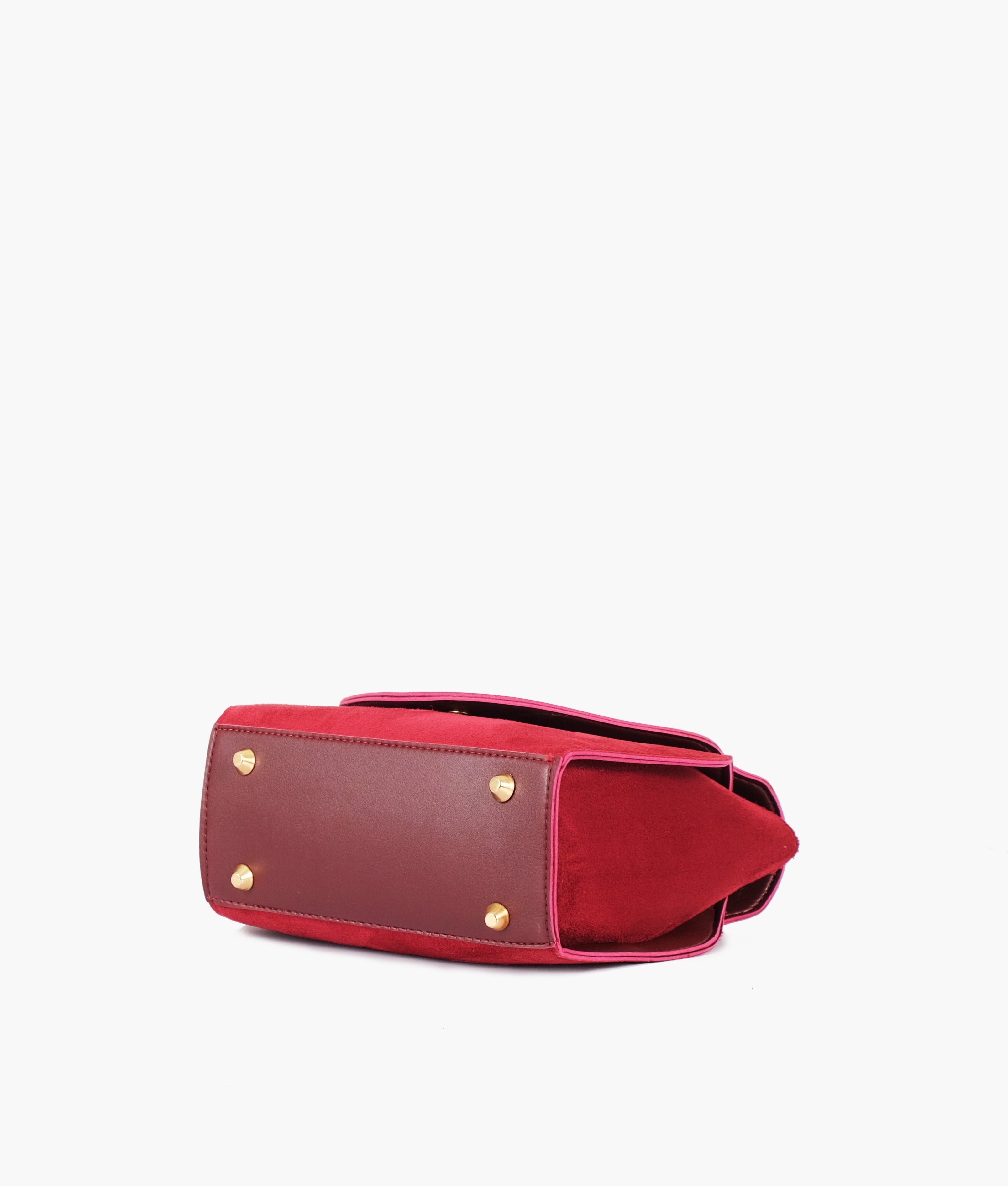 RTW Creation - Burgundy top-handle hexagon bag