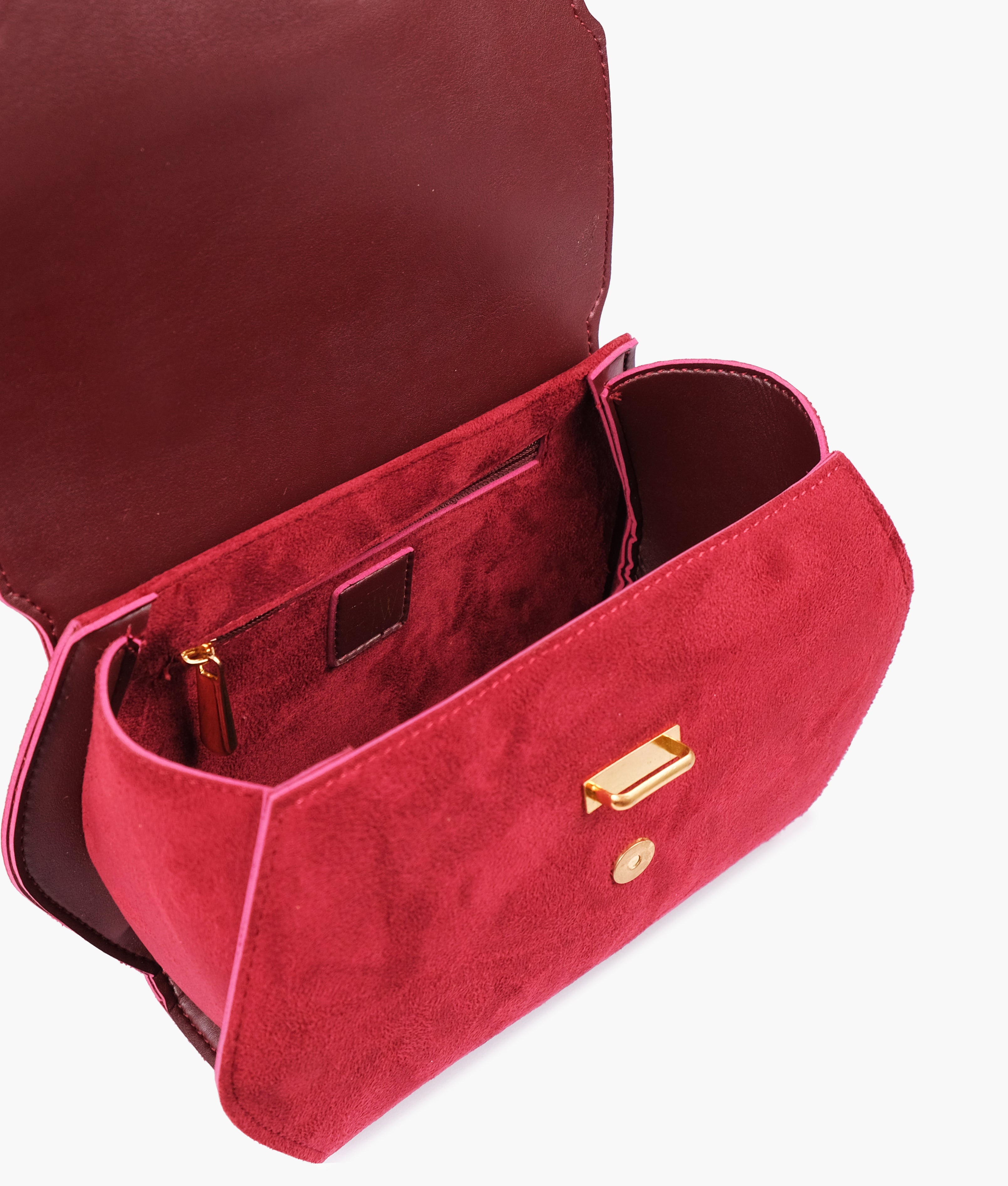 RTW Creation - Burgundy top-handle hexagon bag
