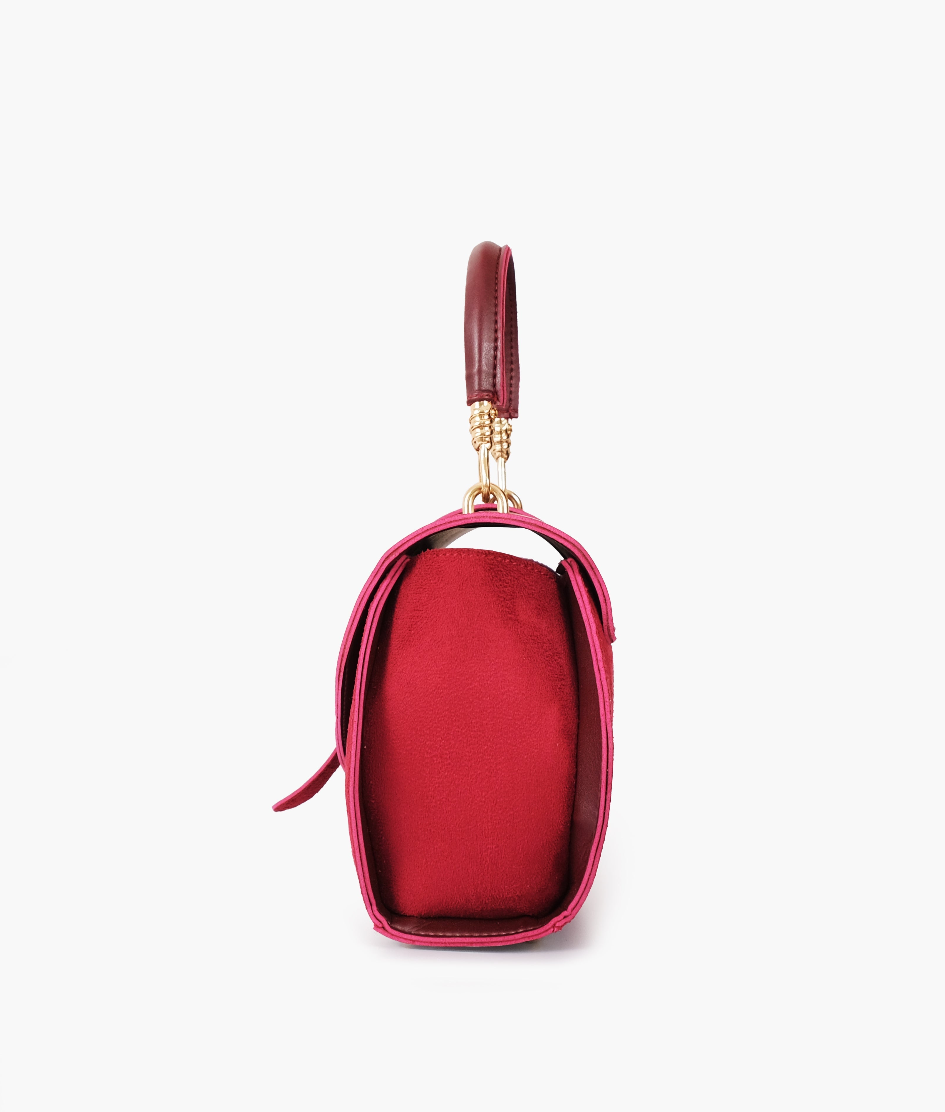 RTW Creation - Burgundy top-handle hexagon bag