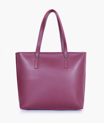 RTW Creation - Burgundy tote bag with detachable pouch