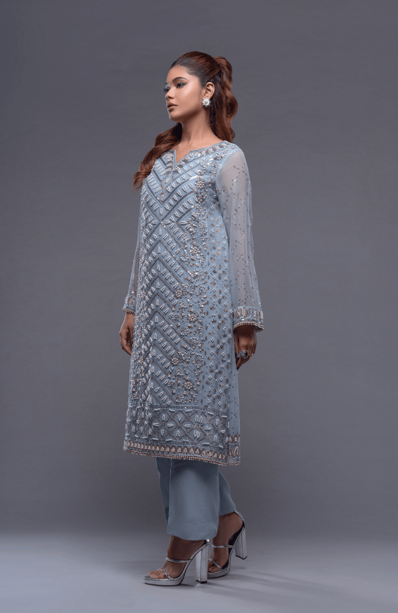 Sonrisa Chandni Ice Blue 3pc