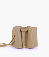 RTW Creation - Coffee star drawstring bucket bag
