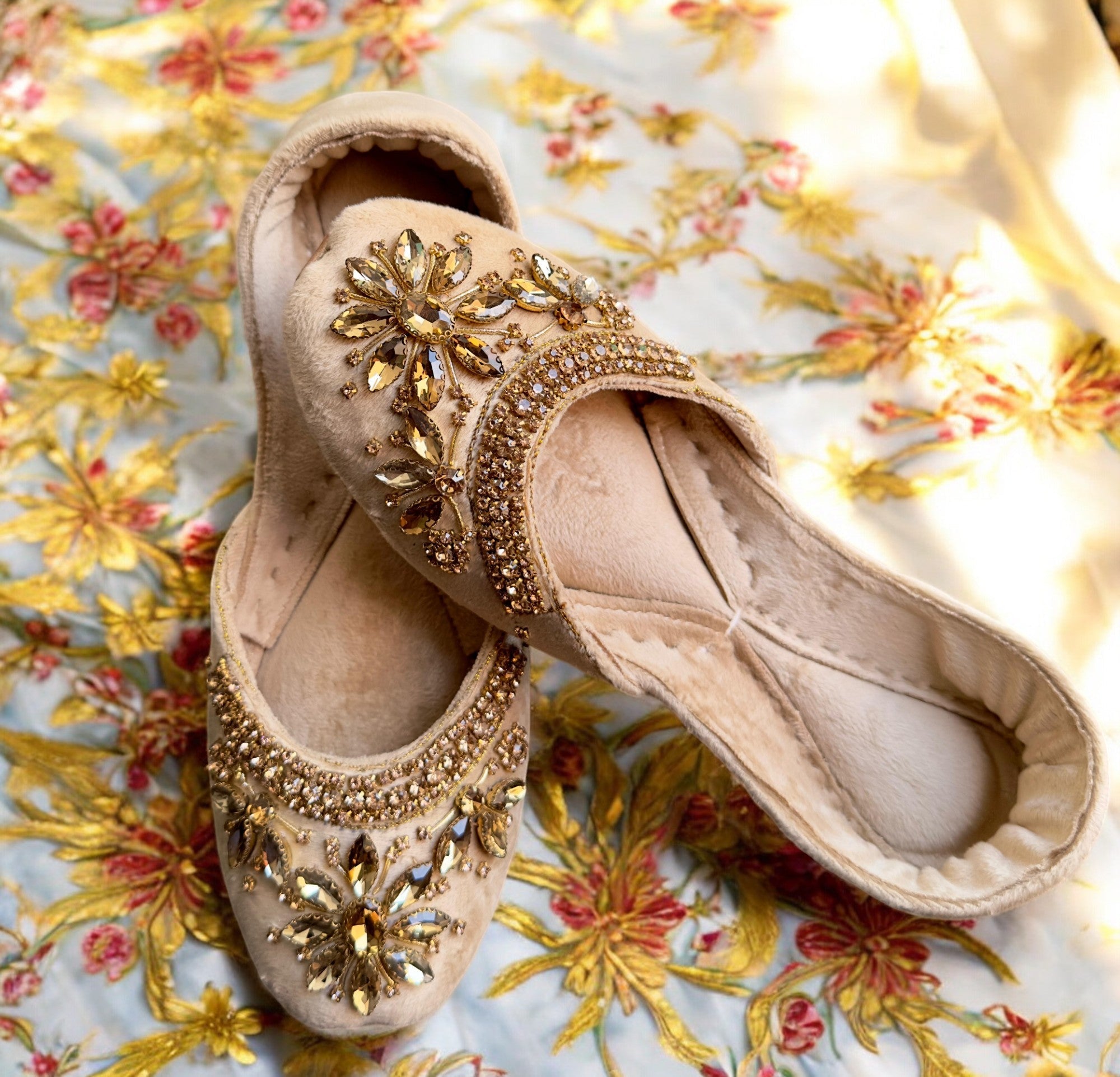cream Khussa Shoes