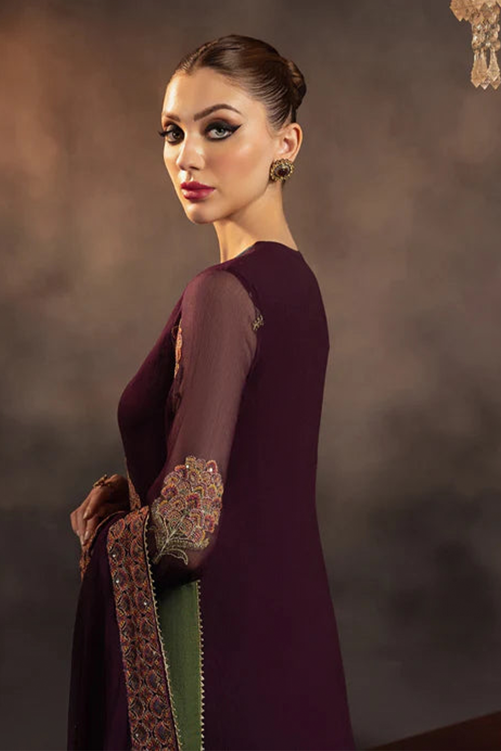 Meeral Stitched 3 Piece Luxury Formals Pret Collection'2025-Maliha - Meeral Luxe