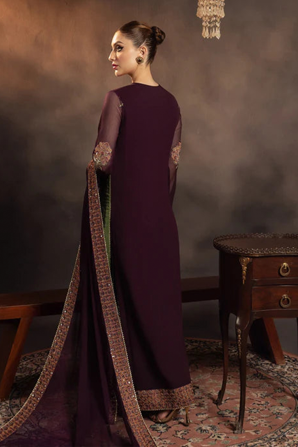 Meeral Stitched 3 Piece Luxury Formals Pret Collection'2025-Maliha - Meeral Luxe