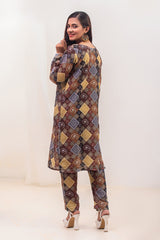 Silcot Stitched Summer Collection'2025-Kahani-chin printed swiss