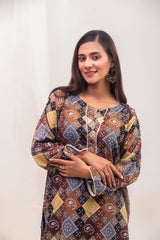 Silcot Stitched Summer Collection'2025-Kahani-chin printed swiss