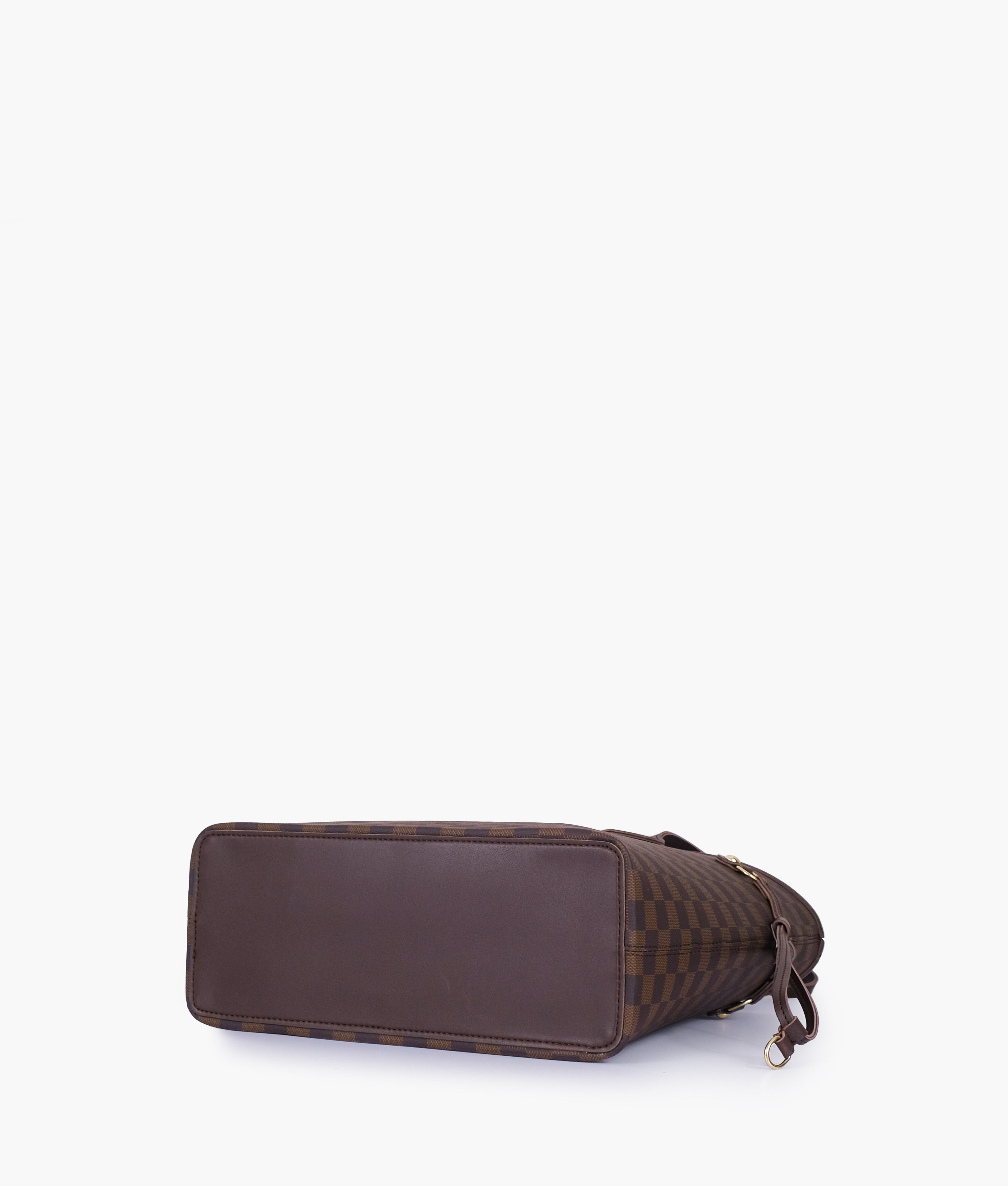 RTW Creation - Dark brown checkered neverfull tote bag