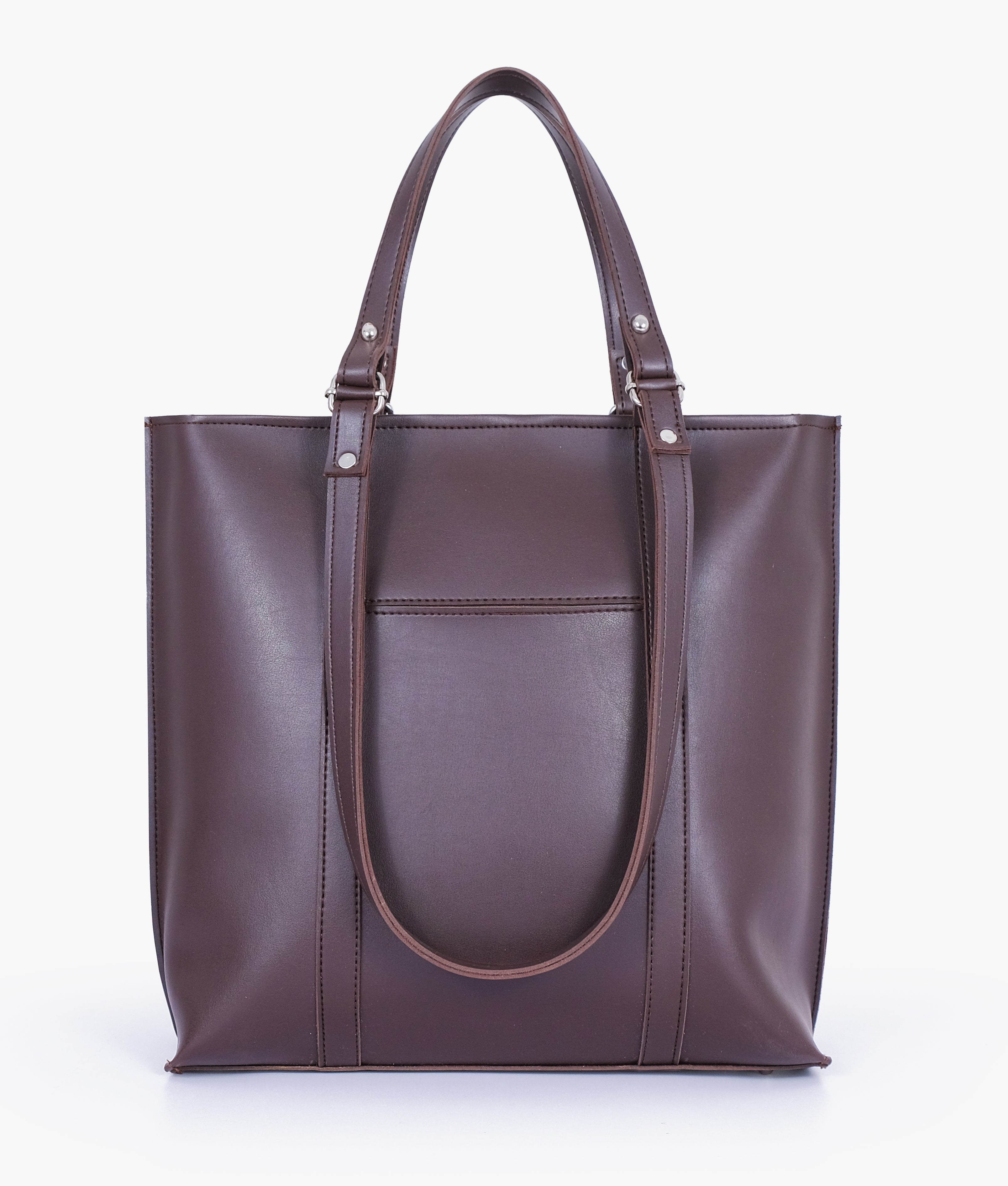 RTW Creation - Dark brown double-handle tote bag