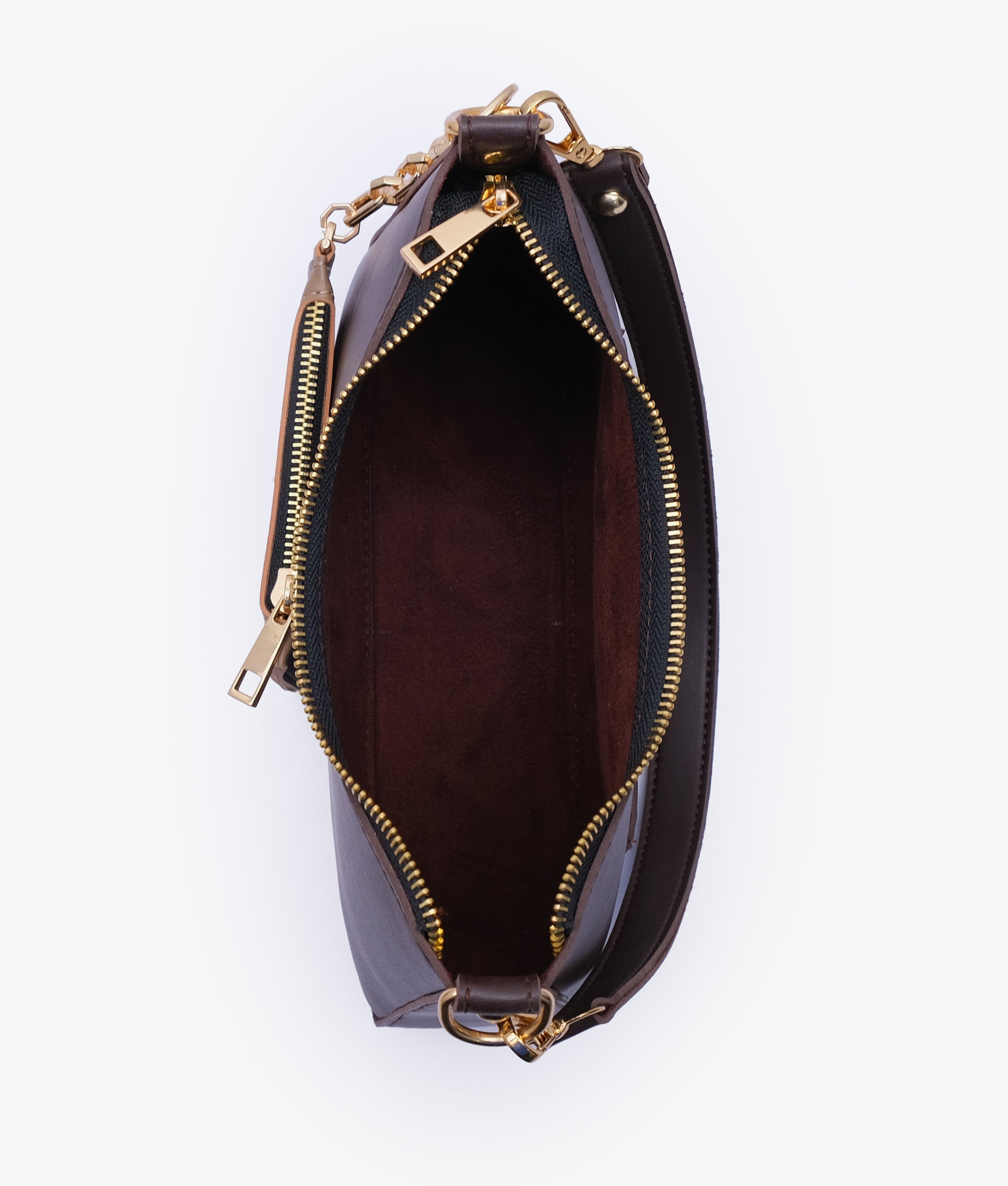 RTW Creation - Dark brown hobo evening bag