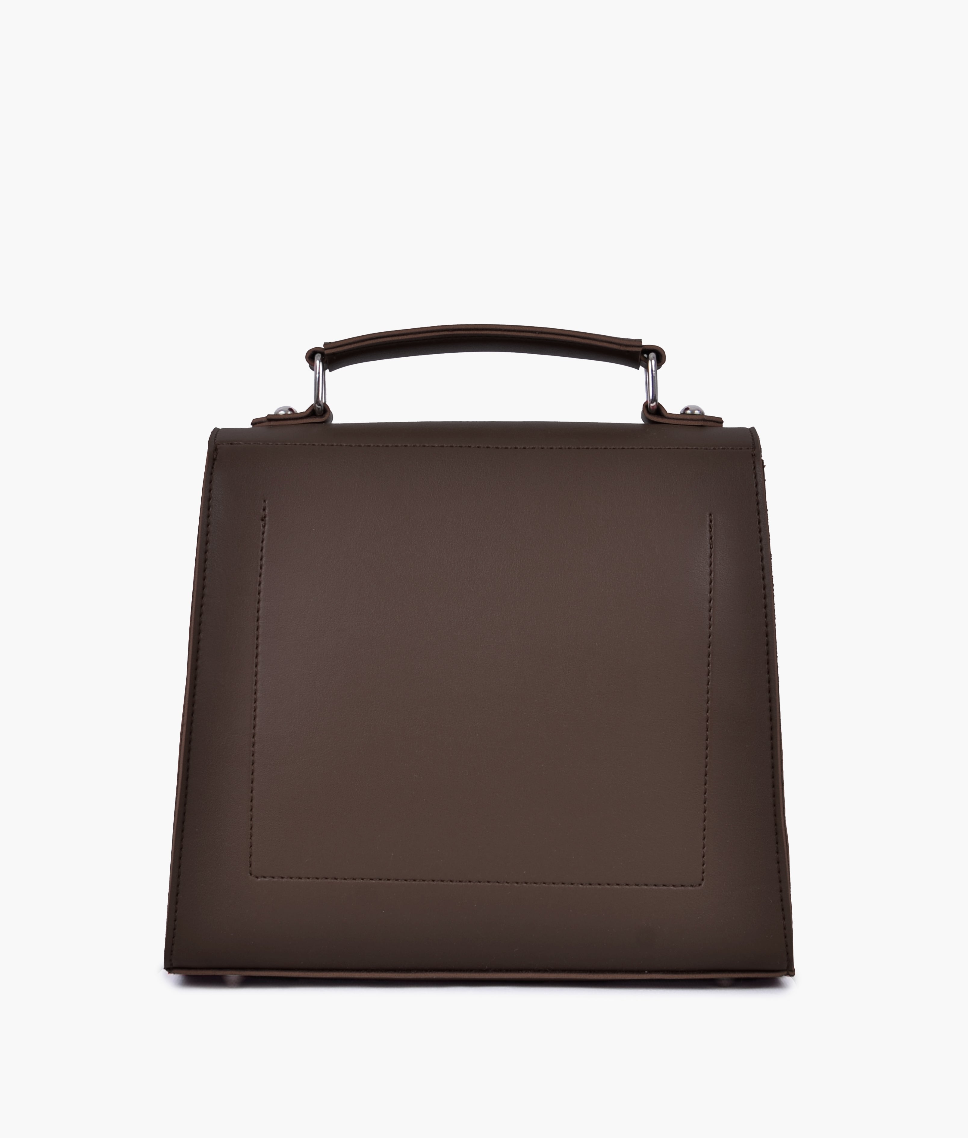 RTW Creation - Dark brown push-lock messenger bag