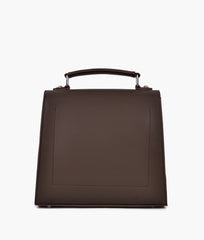 RTW Creation - Dark brown push-lock messenger bag