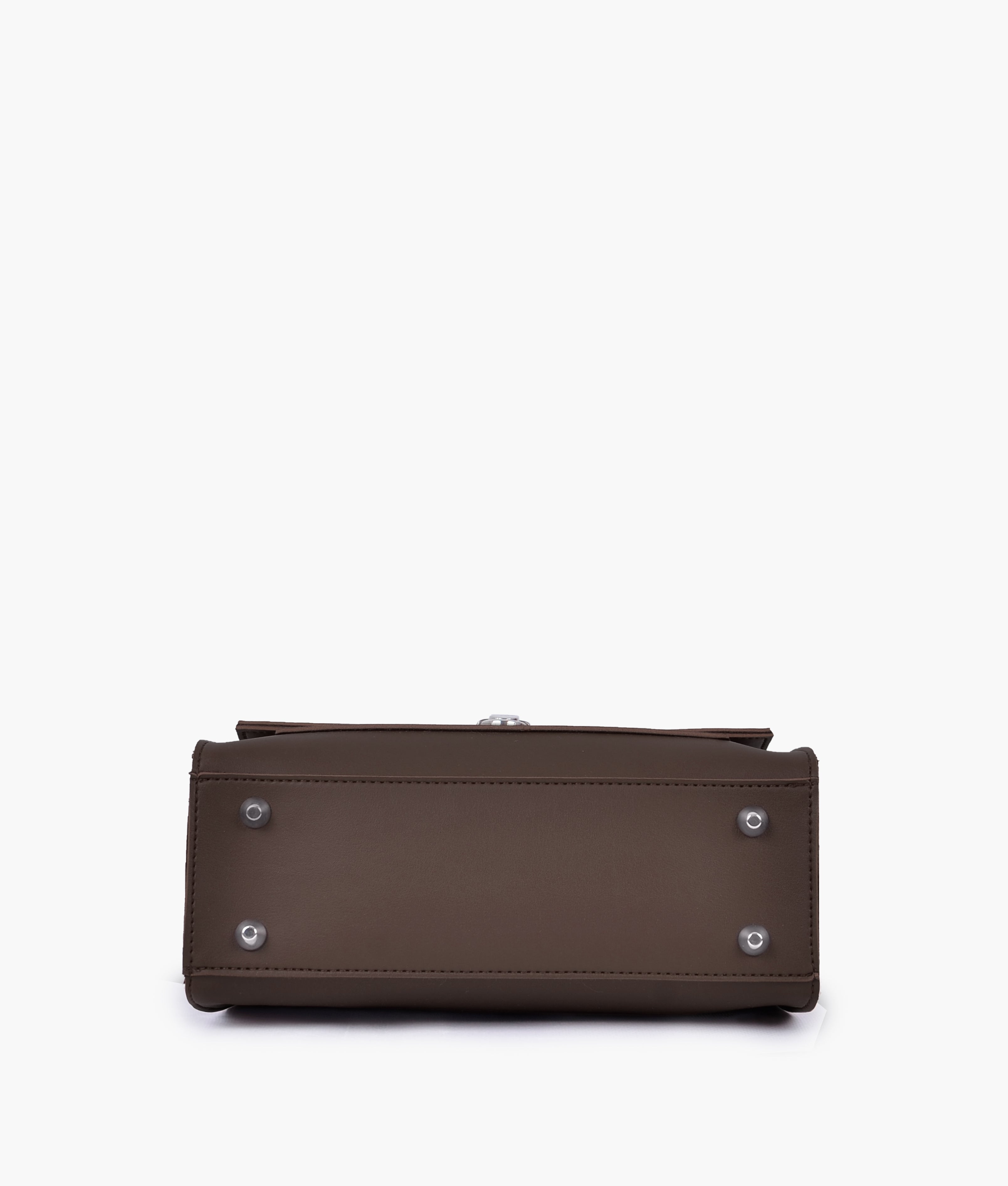 RTW Creation - Dark brown push-lock messenger bag
