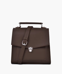 RTW Creation - Dark brown push-lock messenger bag