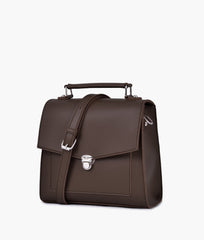 RTW Creation - Dark brown push-lock messenger bag