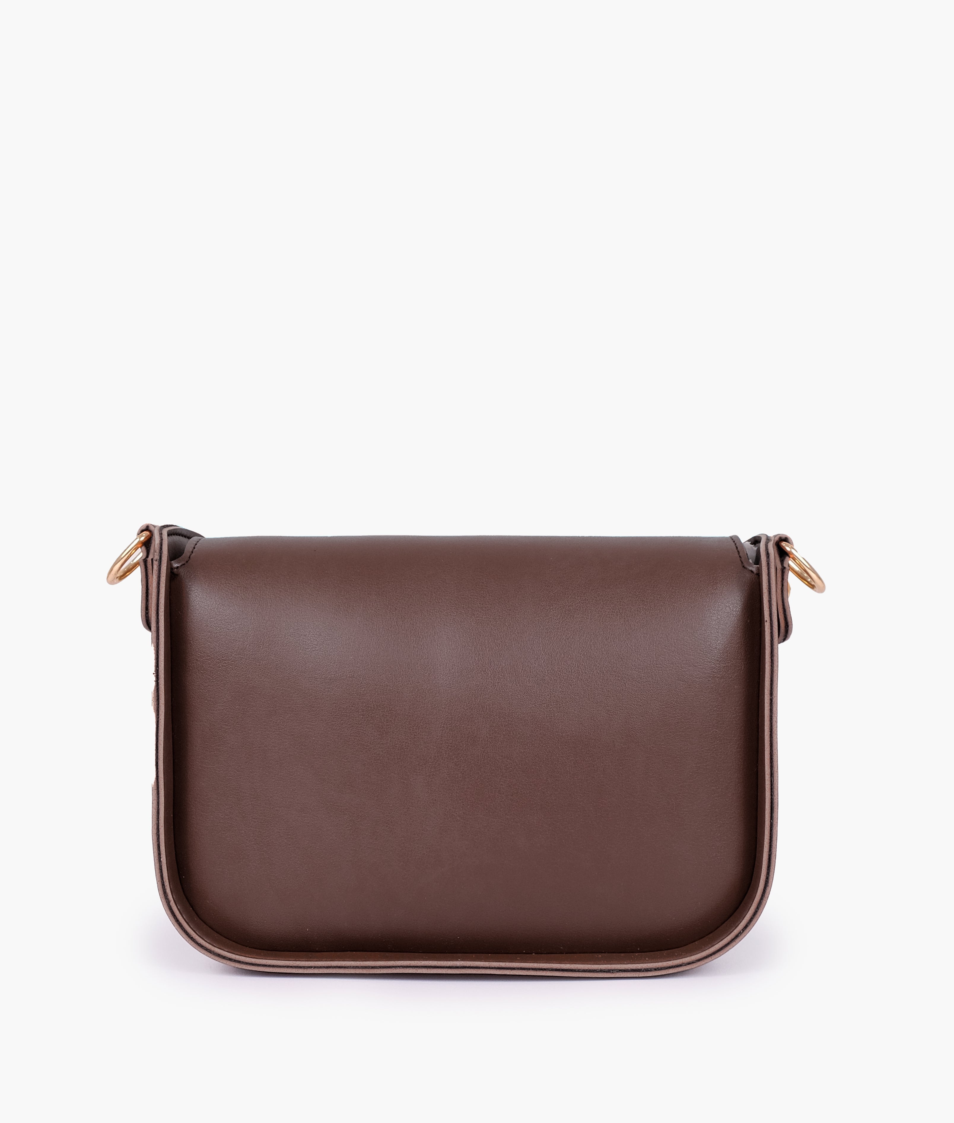 RTW Creation - Dark brown saddle bag with twist lock