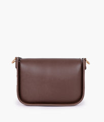 RTW Creation - Dark brown saddle bag with twist lock