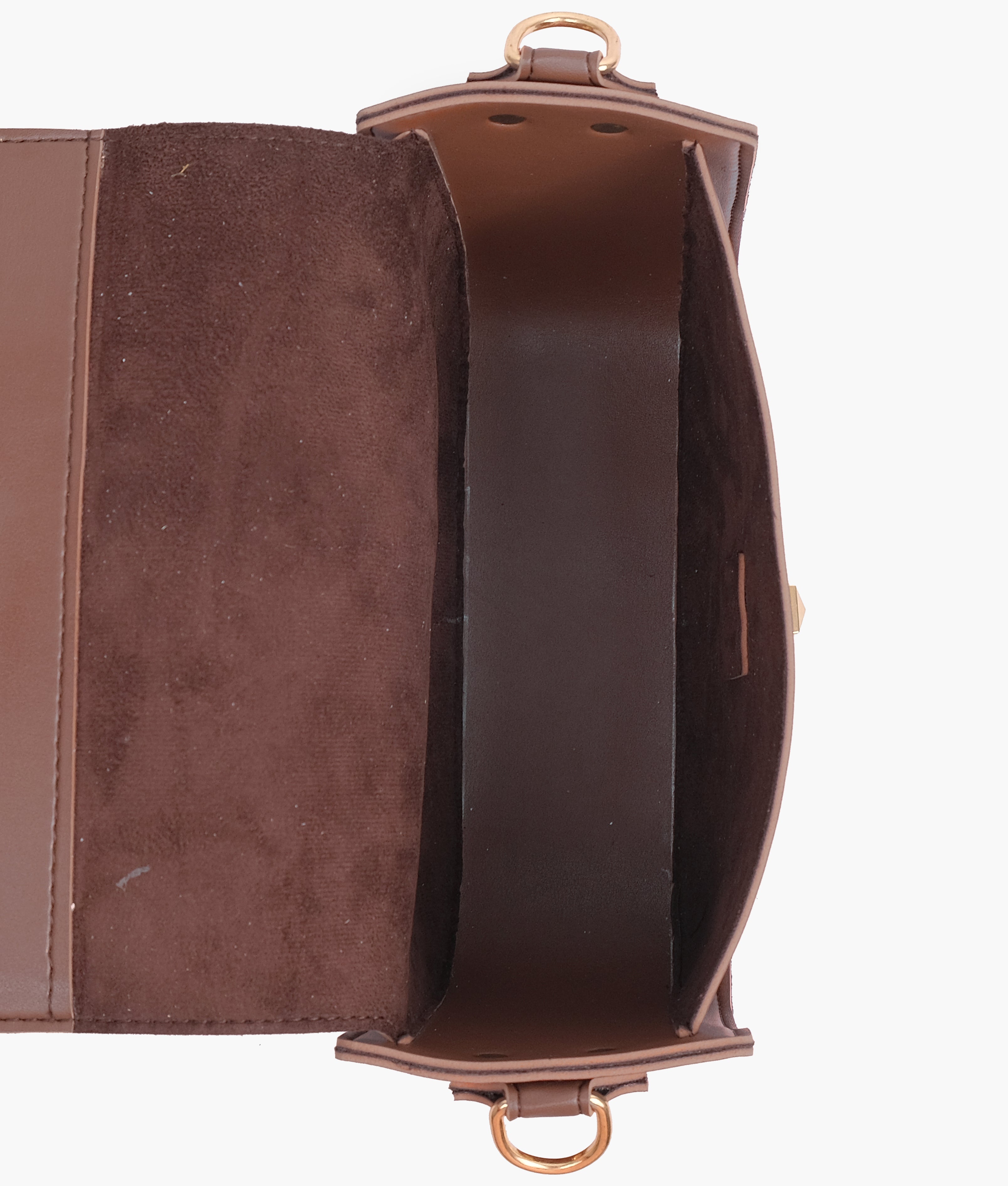RTW Creation - Dark brown saddle bag with twist lock