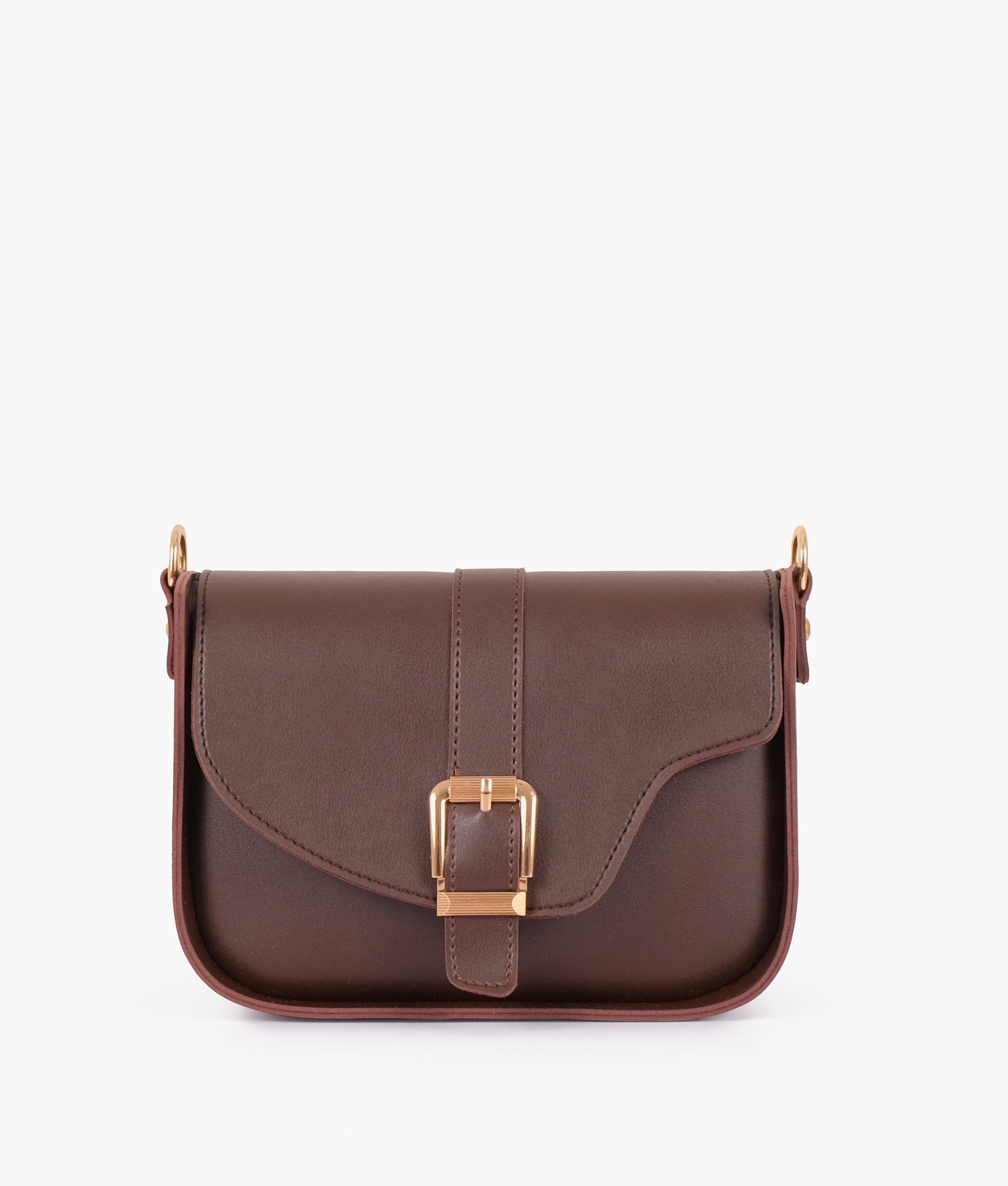 RTW Creation - Dark brown saddle buckle bag