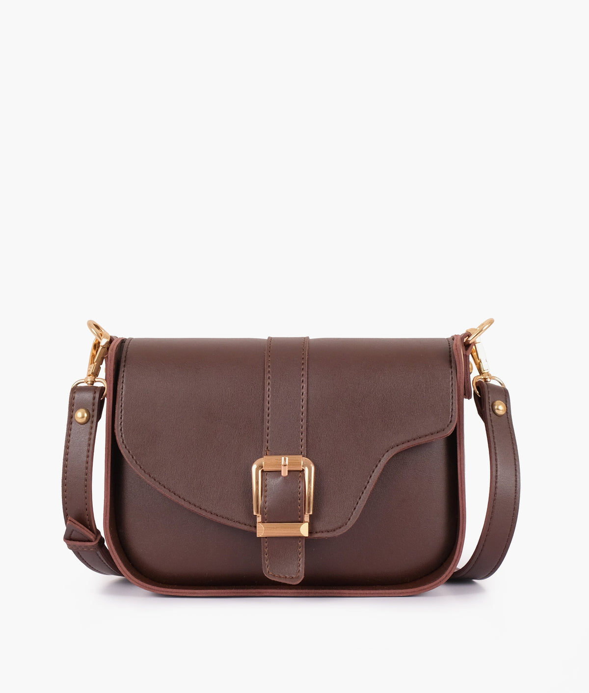 RTW Creation - Dark brown saddle buckle bag