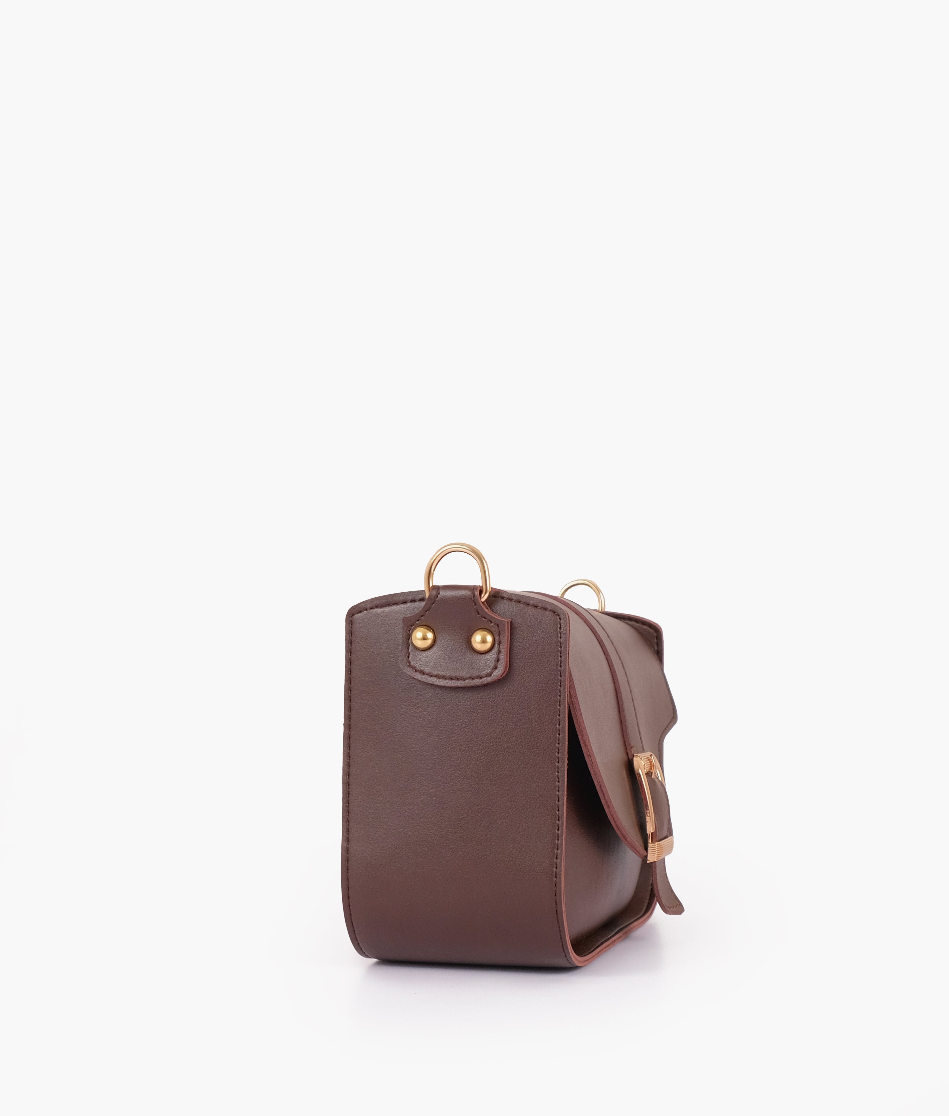 RTW Creation - Dark brown saddle buckle bag